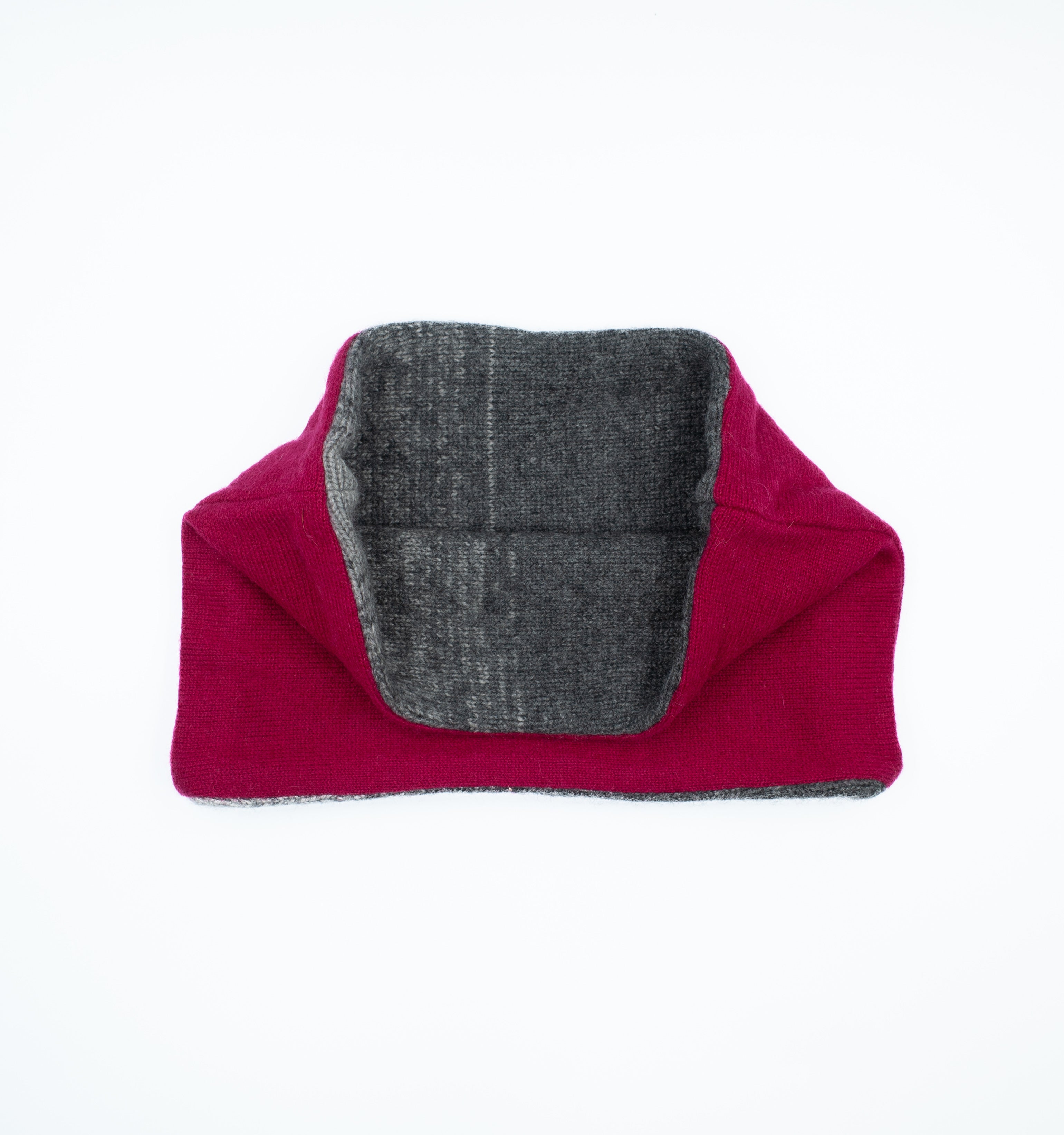 Grey Ombré and Cherry Pink Neck Warmer