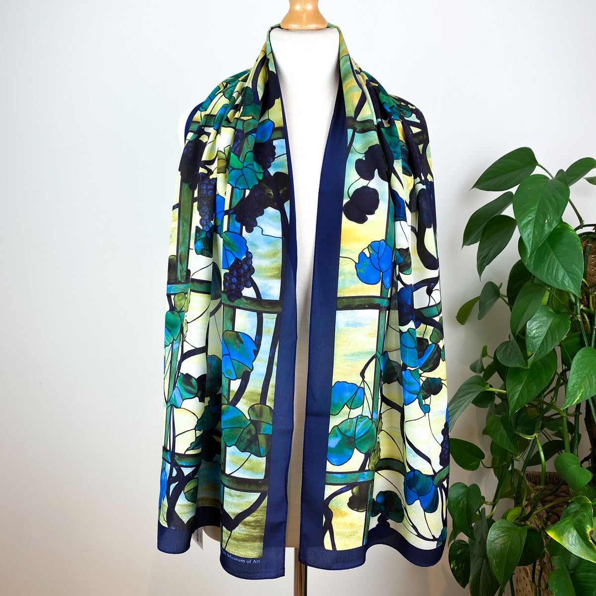 Long Window Vine Silk Scarf