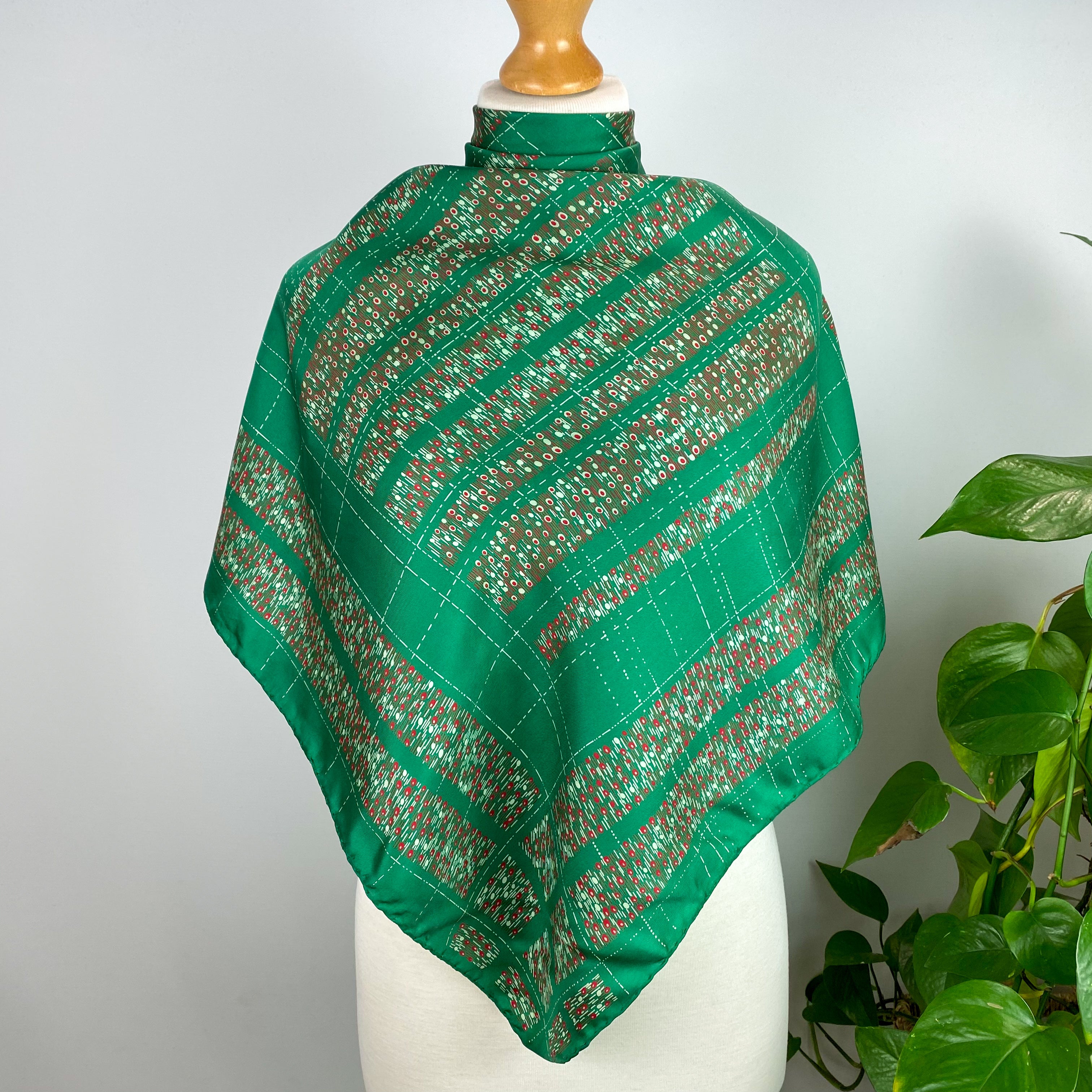 1970’s Green Silk Scarf