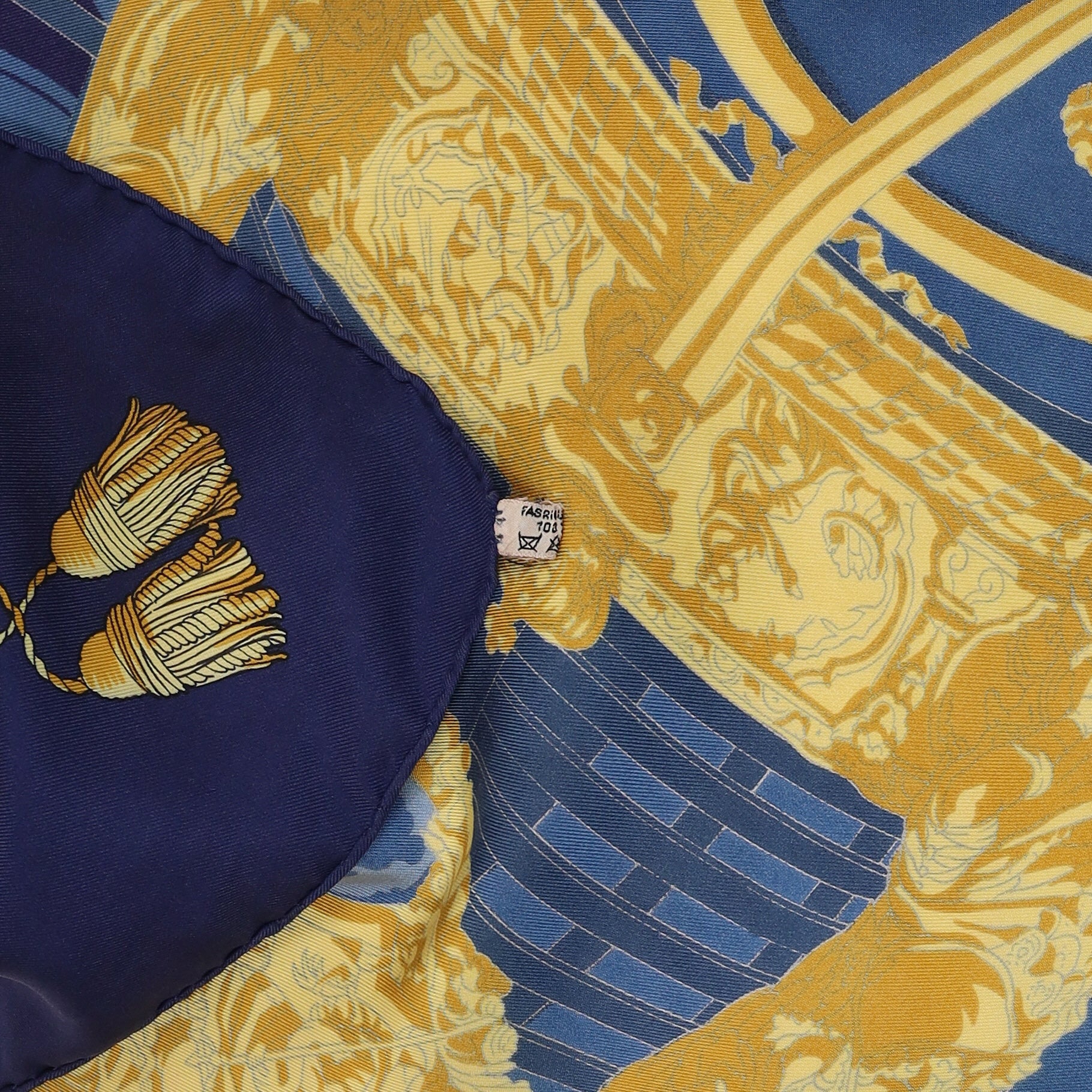 Hermès Vue Du Carosse De La Galère La Réale Silk Scarf