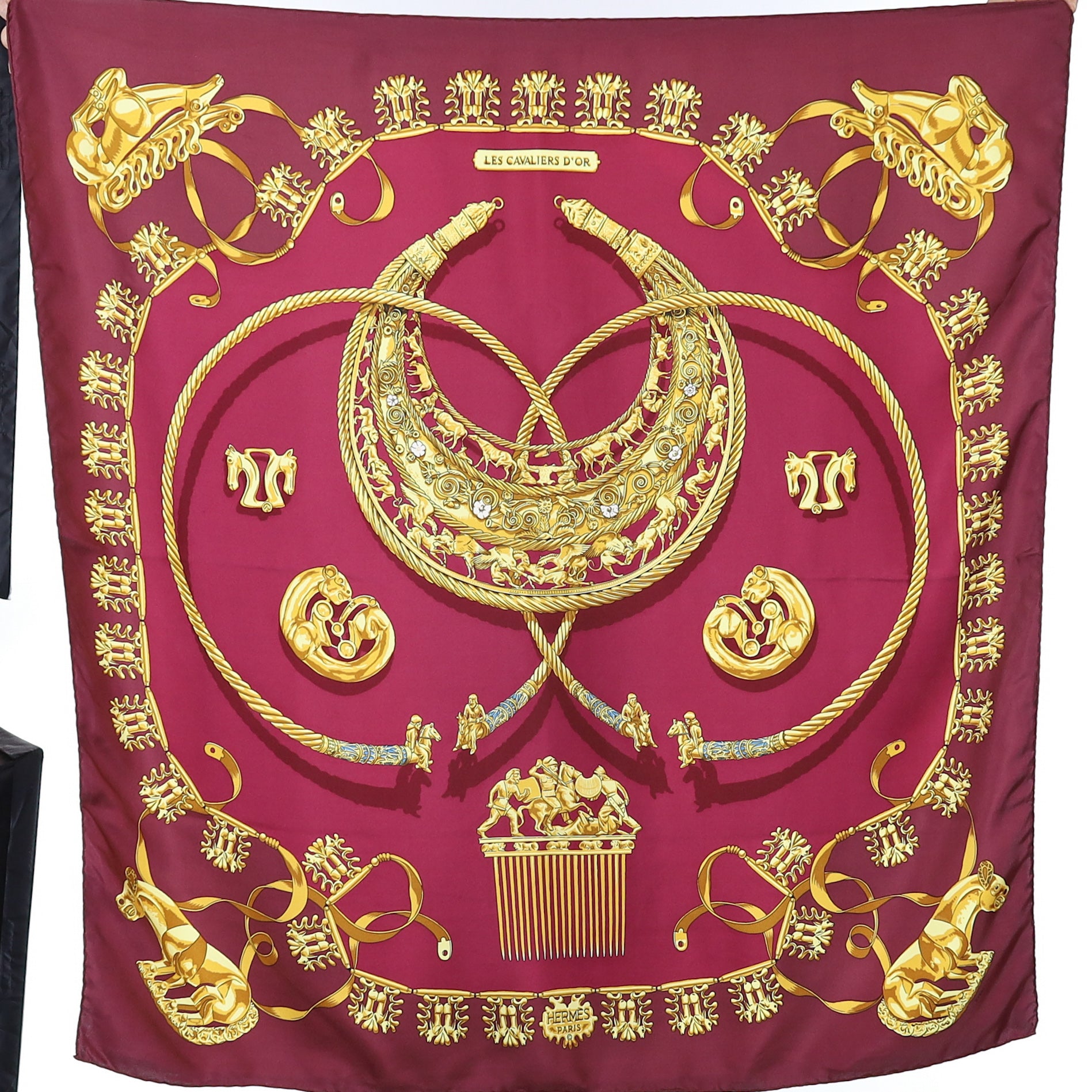 Hermès Les Cavaliers D’or Silk Scarf