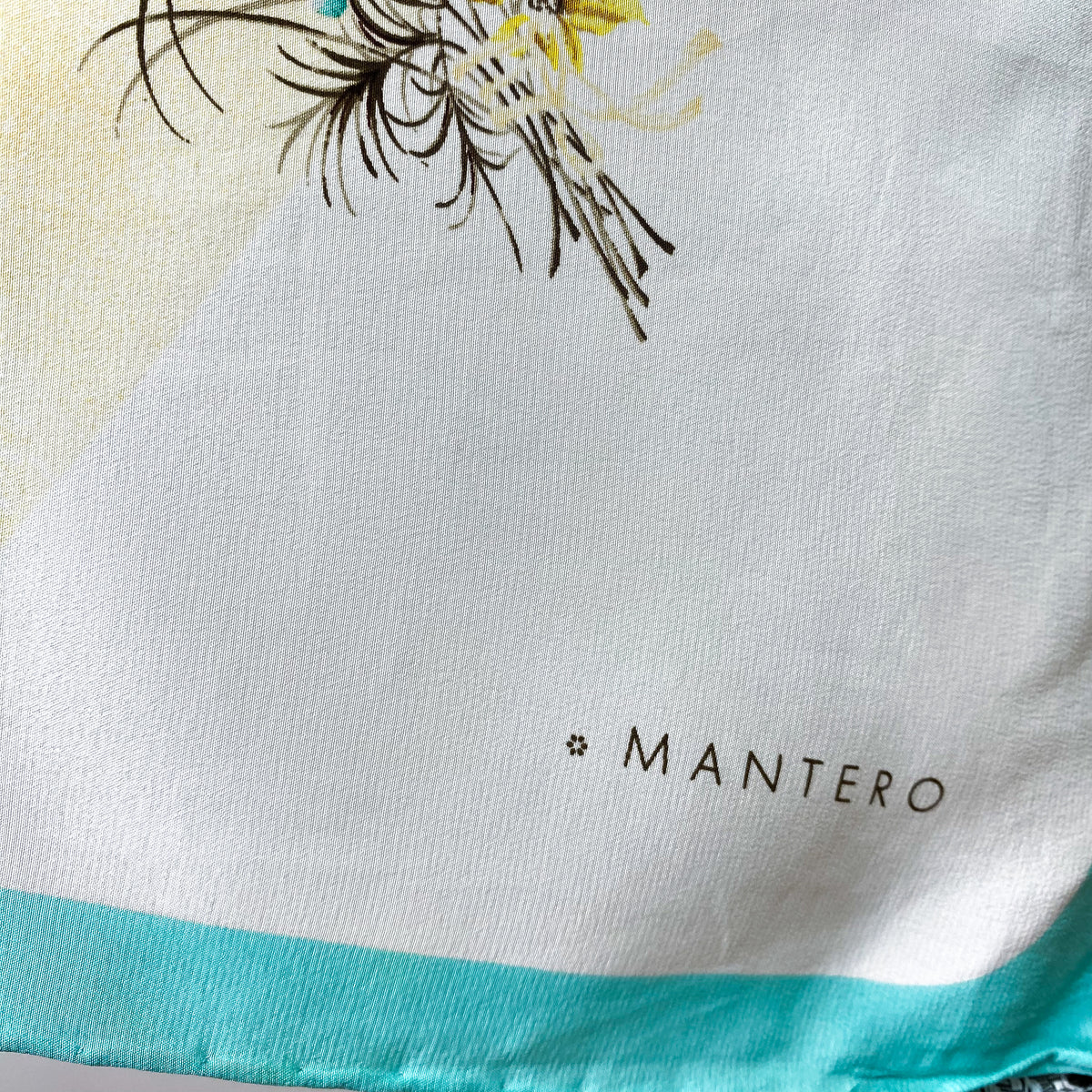 1980s Pretty Mantero Floral Vintage Silk Scarf