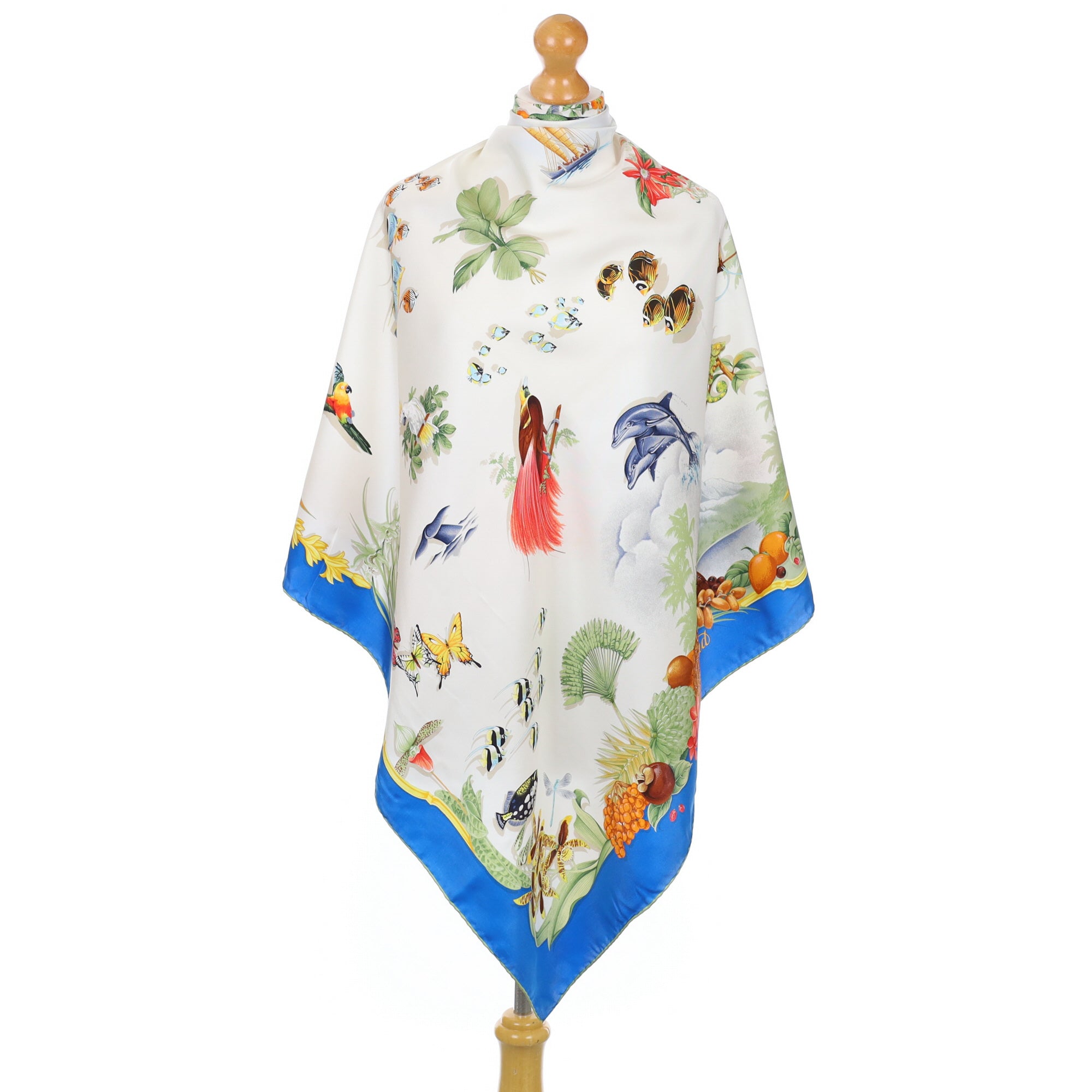 Immaculate Italian ‘Island’ Silk Scarf
