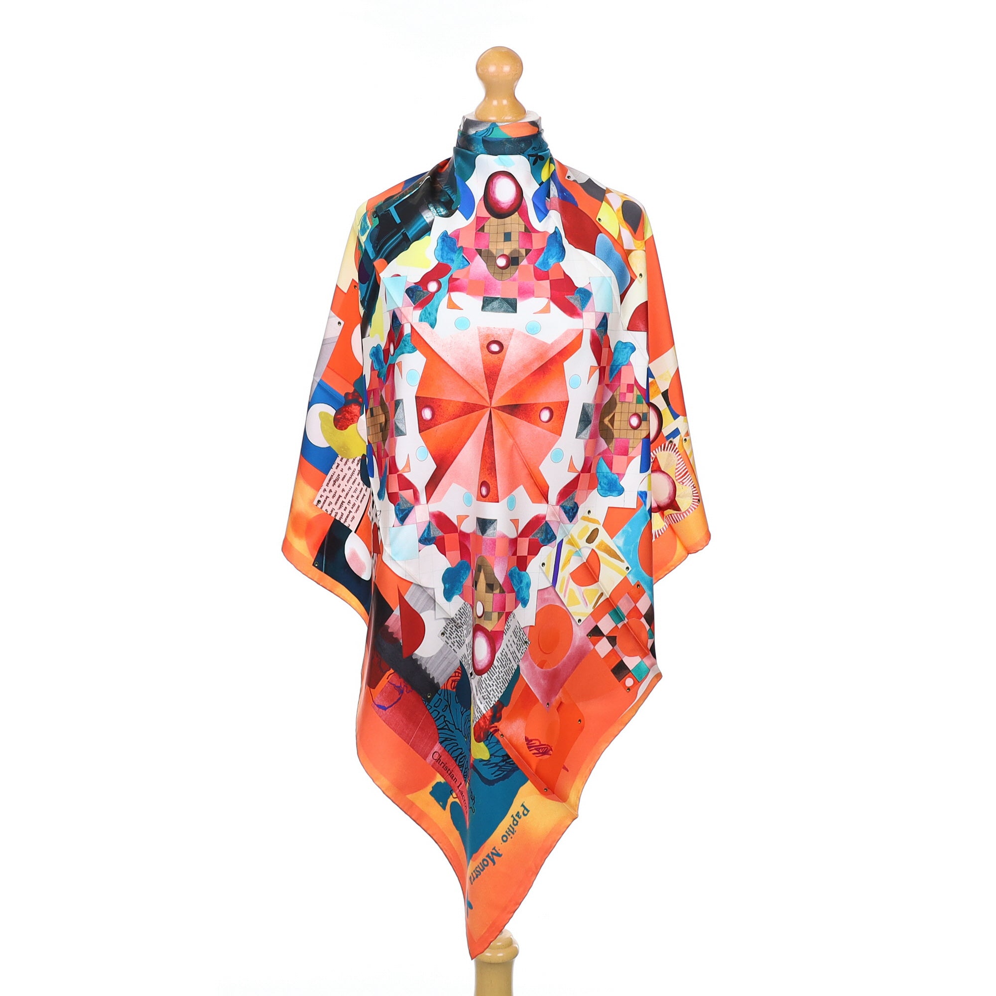 Brand New Christian Lacroix Multicoloured Silk Scarf