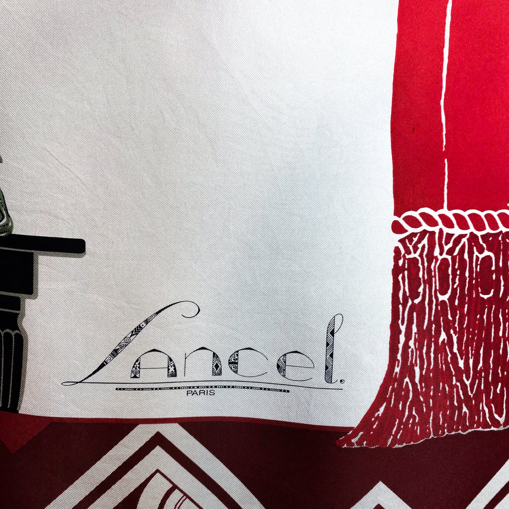 Unworn Lancel Paris Designer Silk Scarf