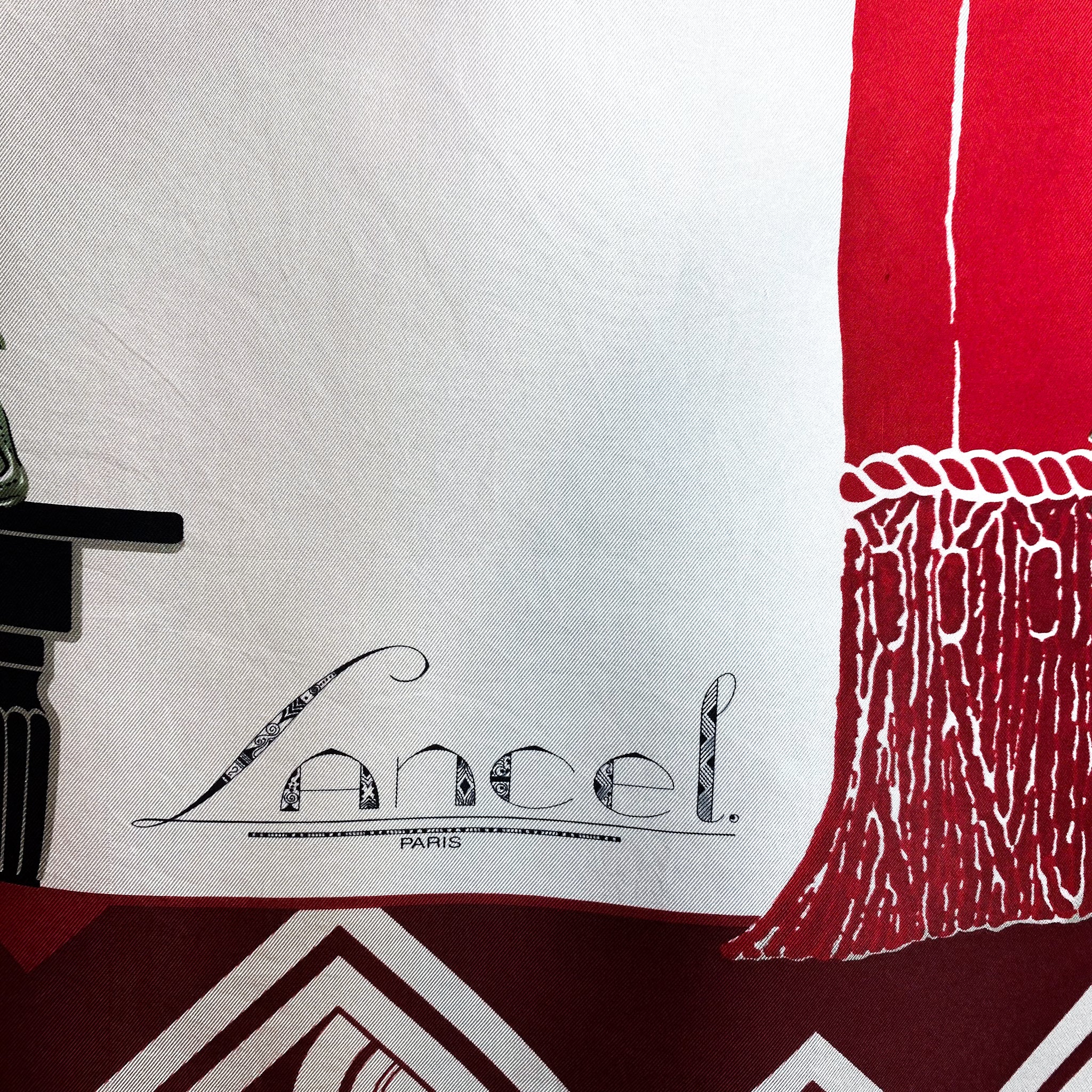 Unworn Lancel Paris Designer Silk Scarf