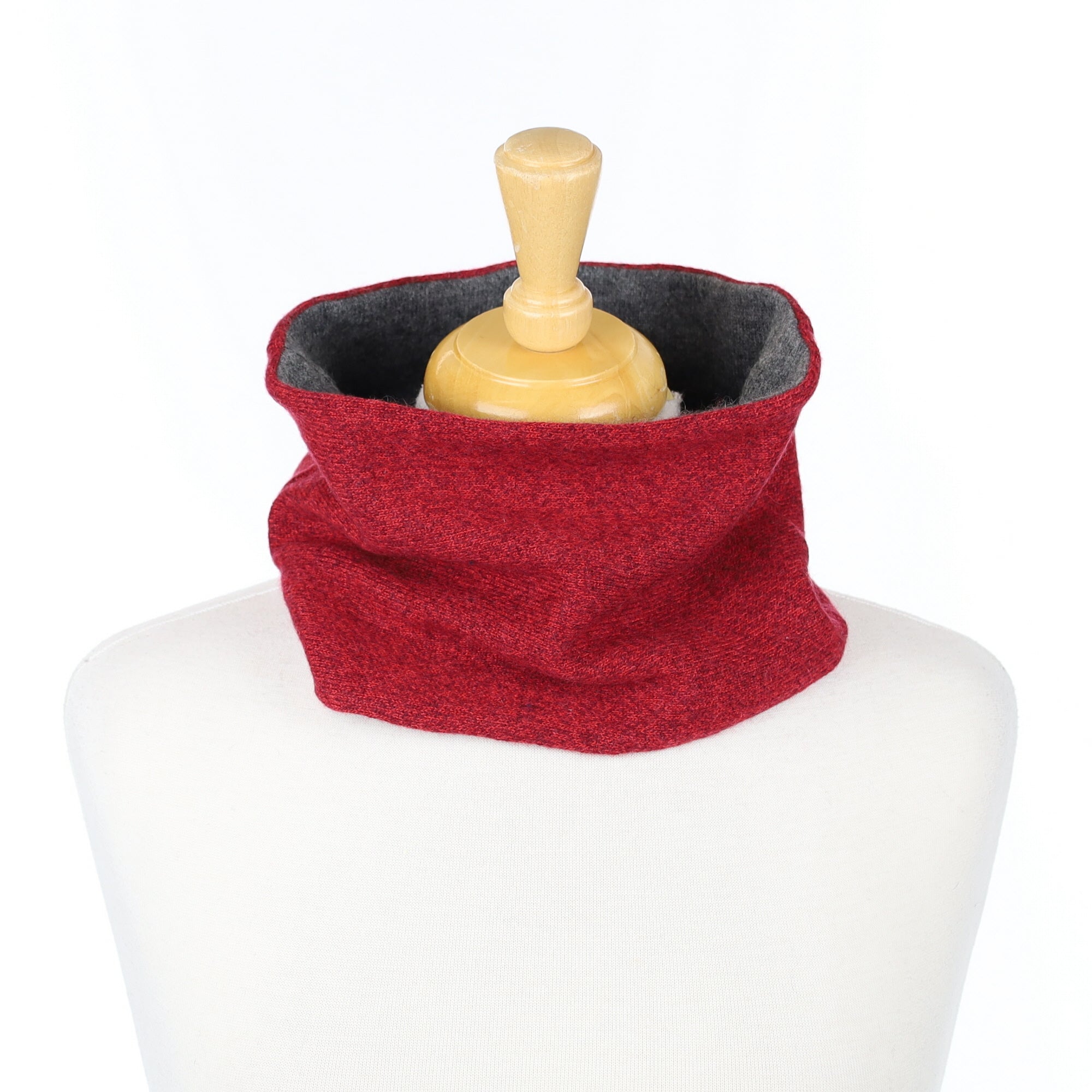 Burgundy Marl and Slate Grey Neck Warmer