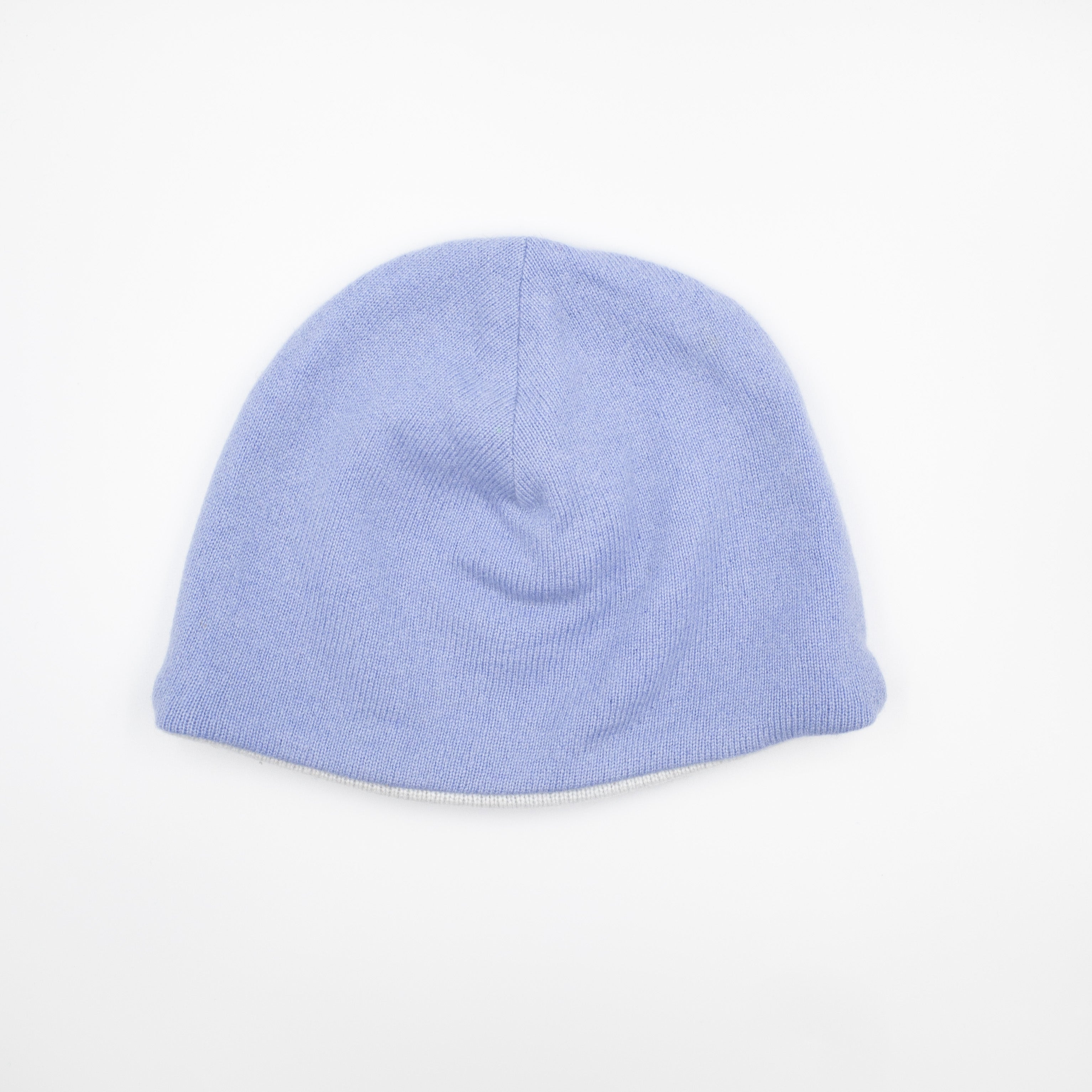 Sky Blue and Ice Blue Beanie Hat