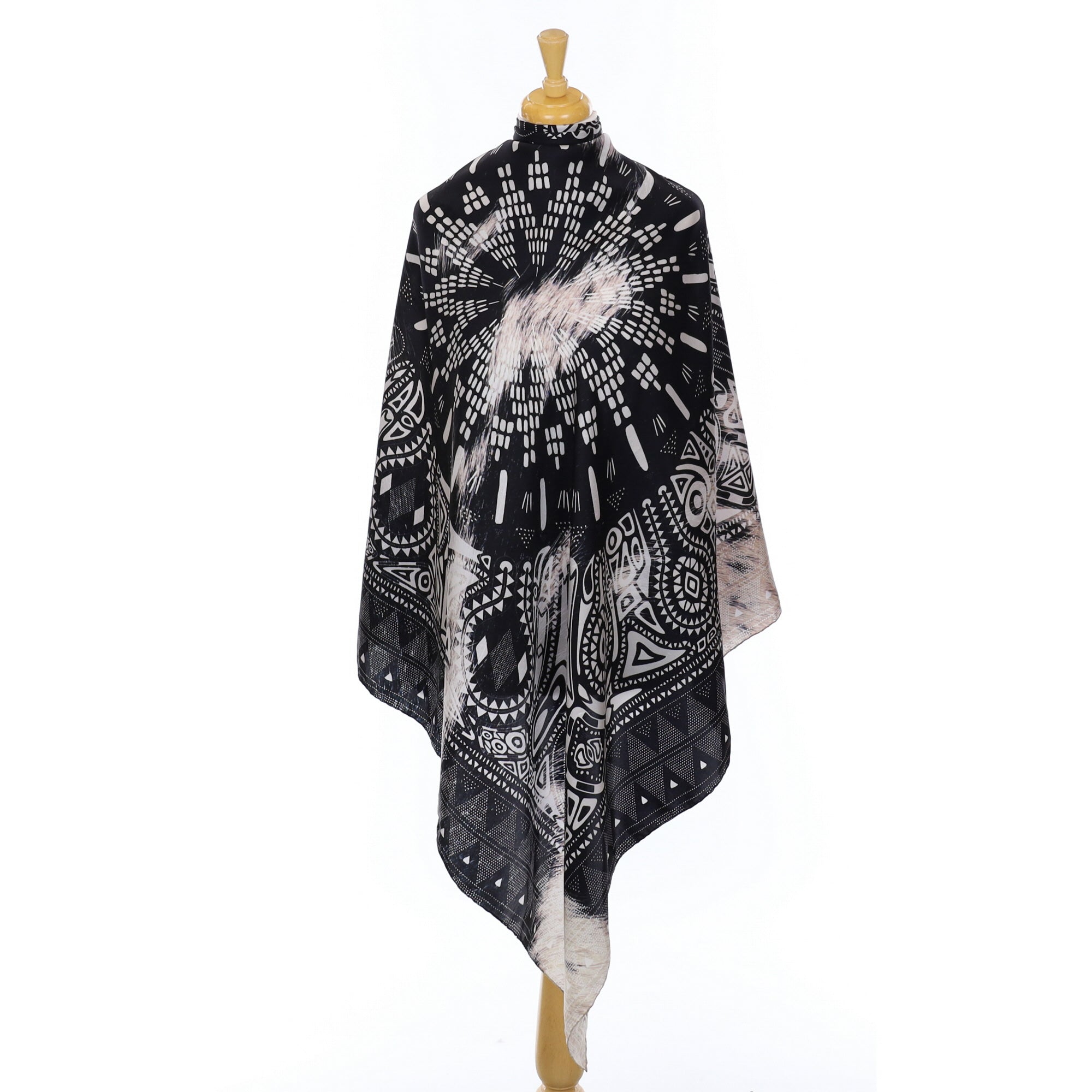 Brand New Jane Carr Monochrome Silk Scarf