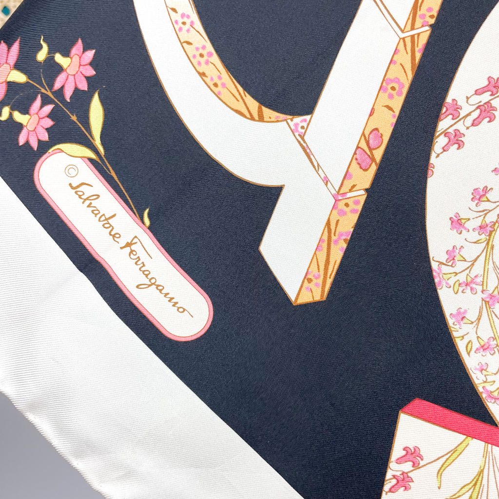 Salvatore Ferragamo Floral Designer Silk Scarf