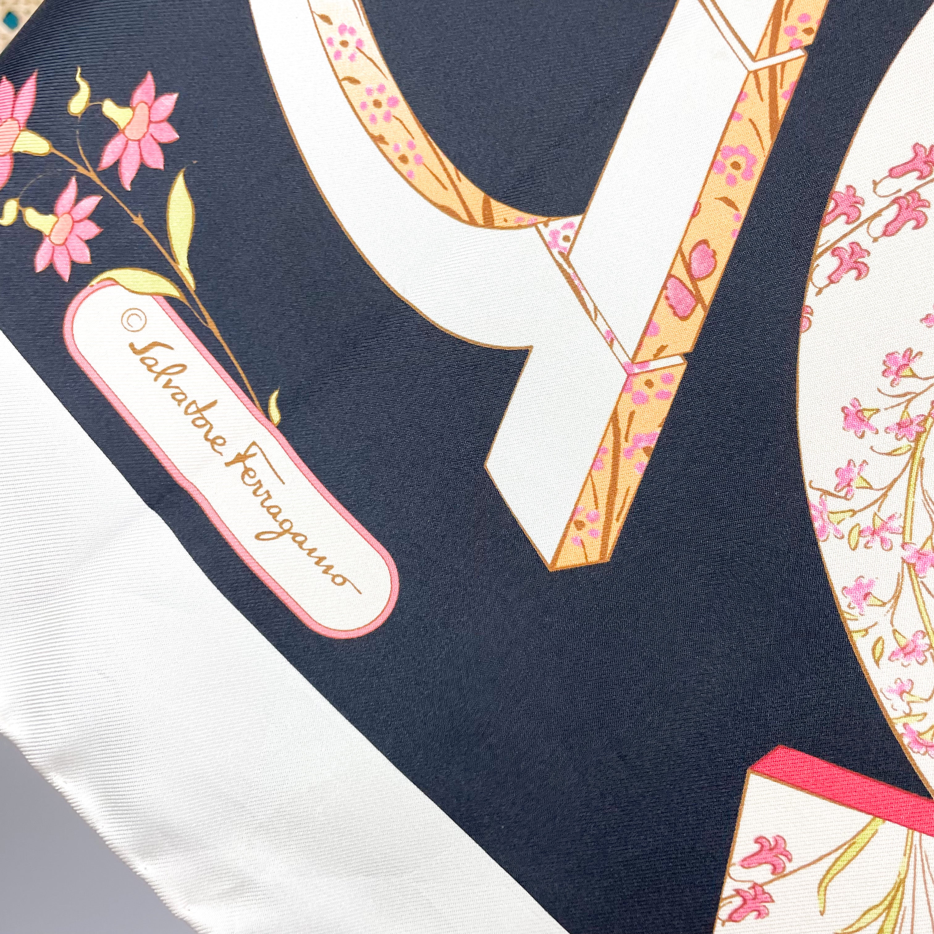 Salvatore Ferragamo Floral Designer Silk Scarf