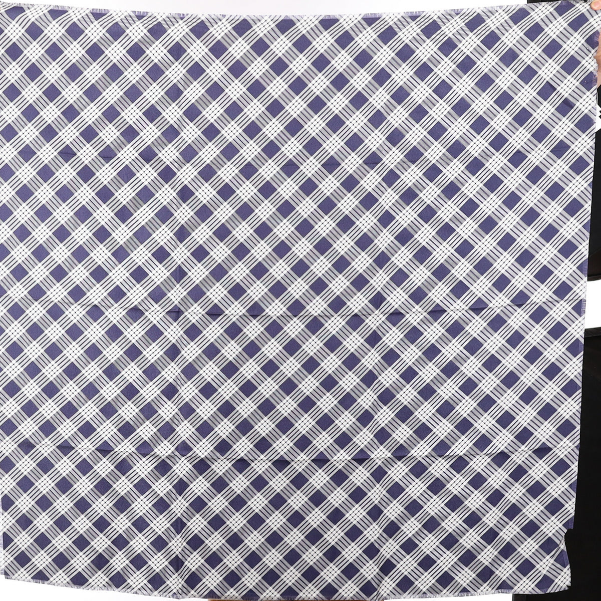 Brand New Agnona Navy Check Silk Scarf