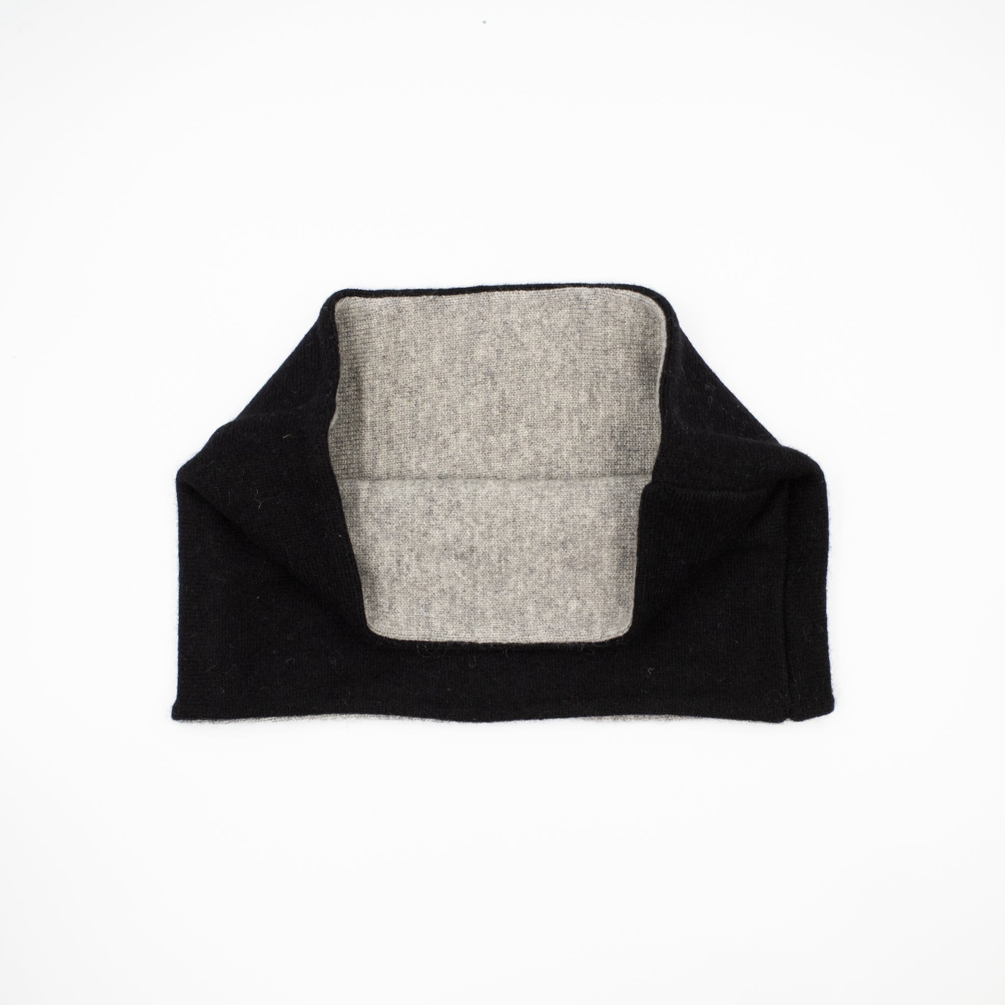 Pale Grey and Black Neck Warmer