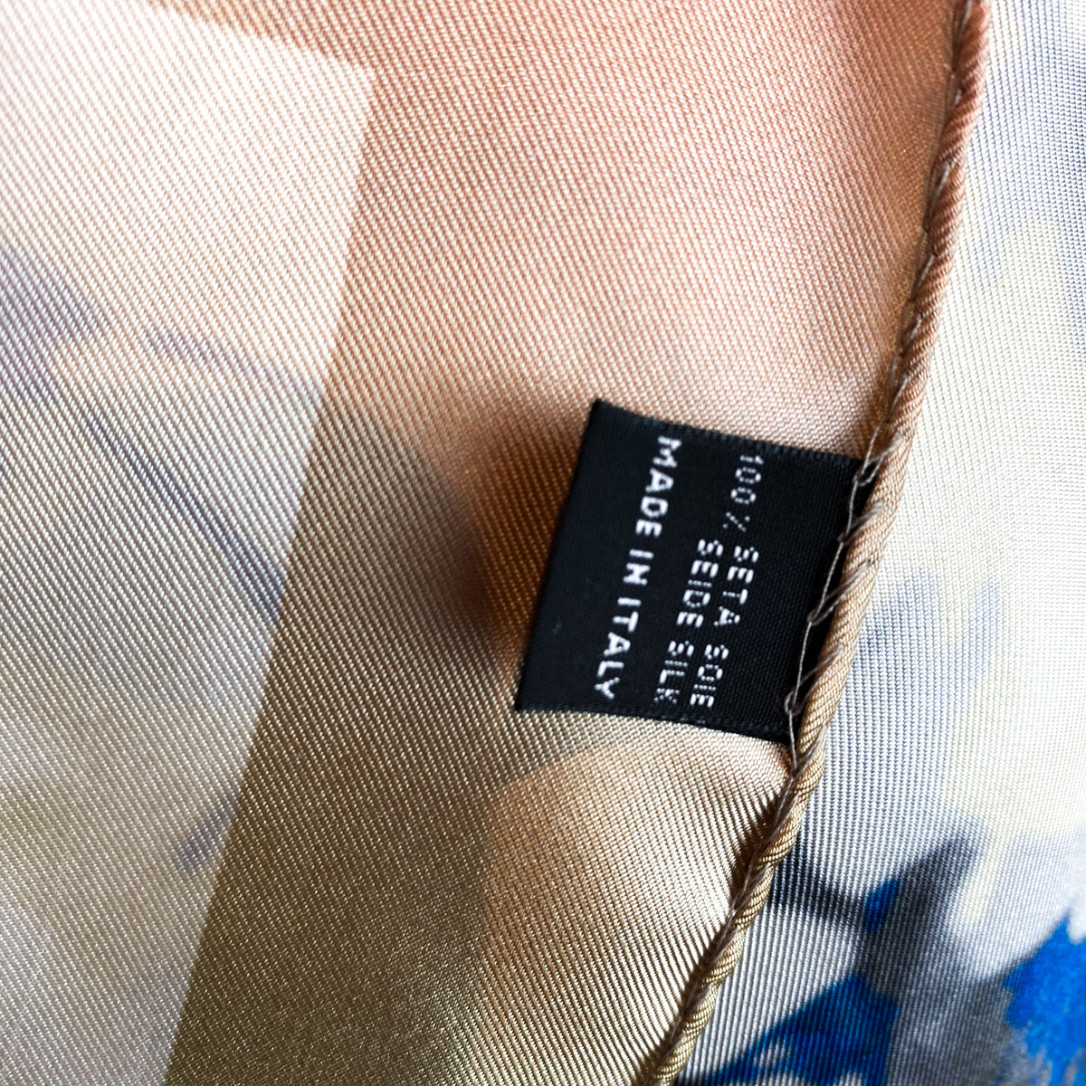 Abstract Floral Italian Silk Scarf