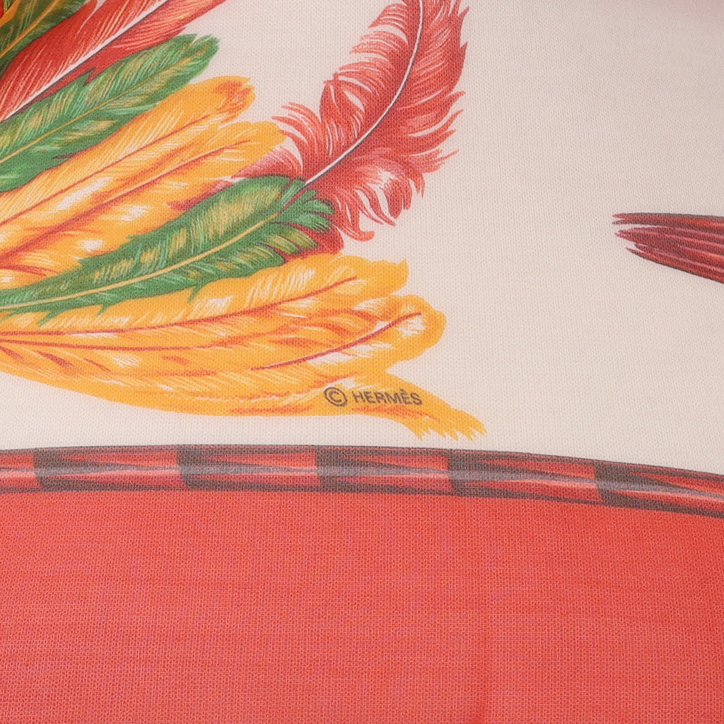 Brand New Hermès Brazil Mousseline Silk Scarf