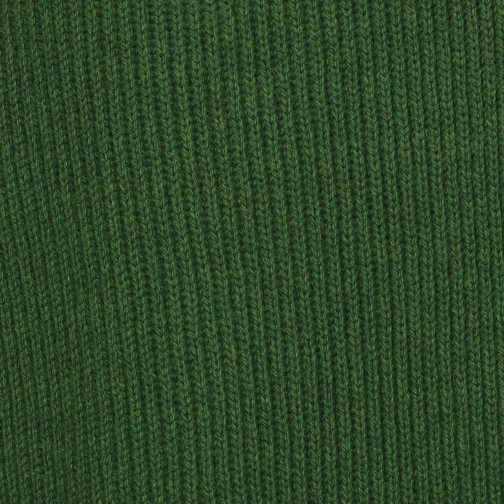 Brand New Scottish Fern Green Rib Cashmere Scarf