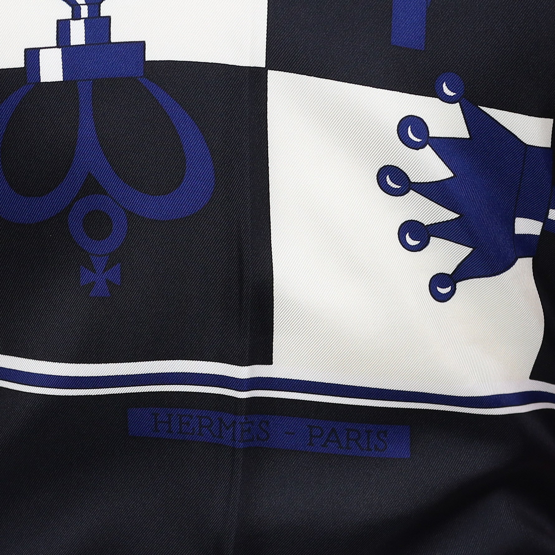 Hermès Eches II Echiquier Silk Scarf