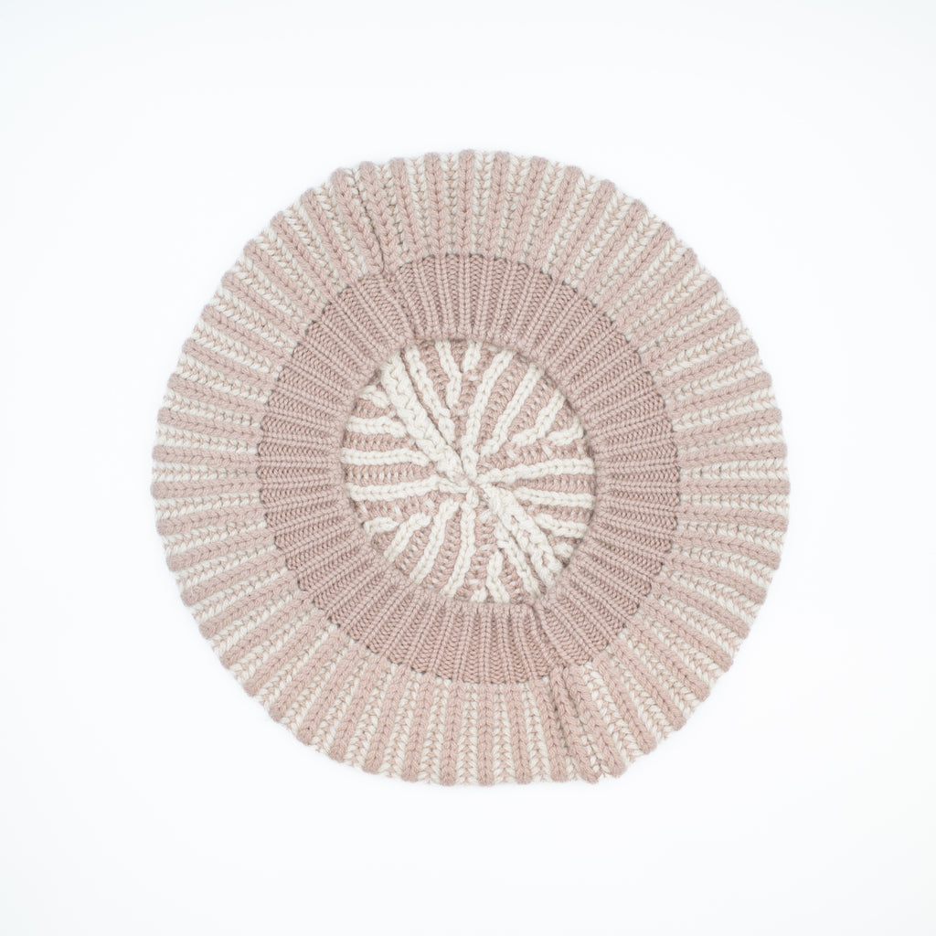 Nude Pink Cashmere Beret Hat One Size