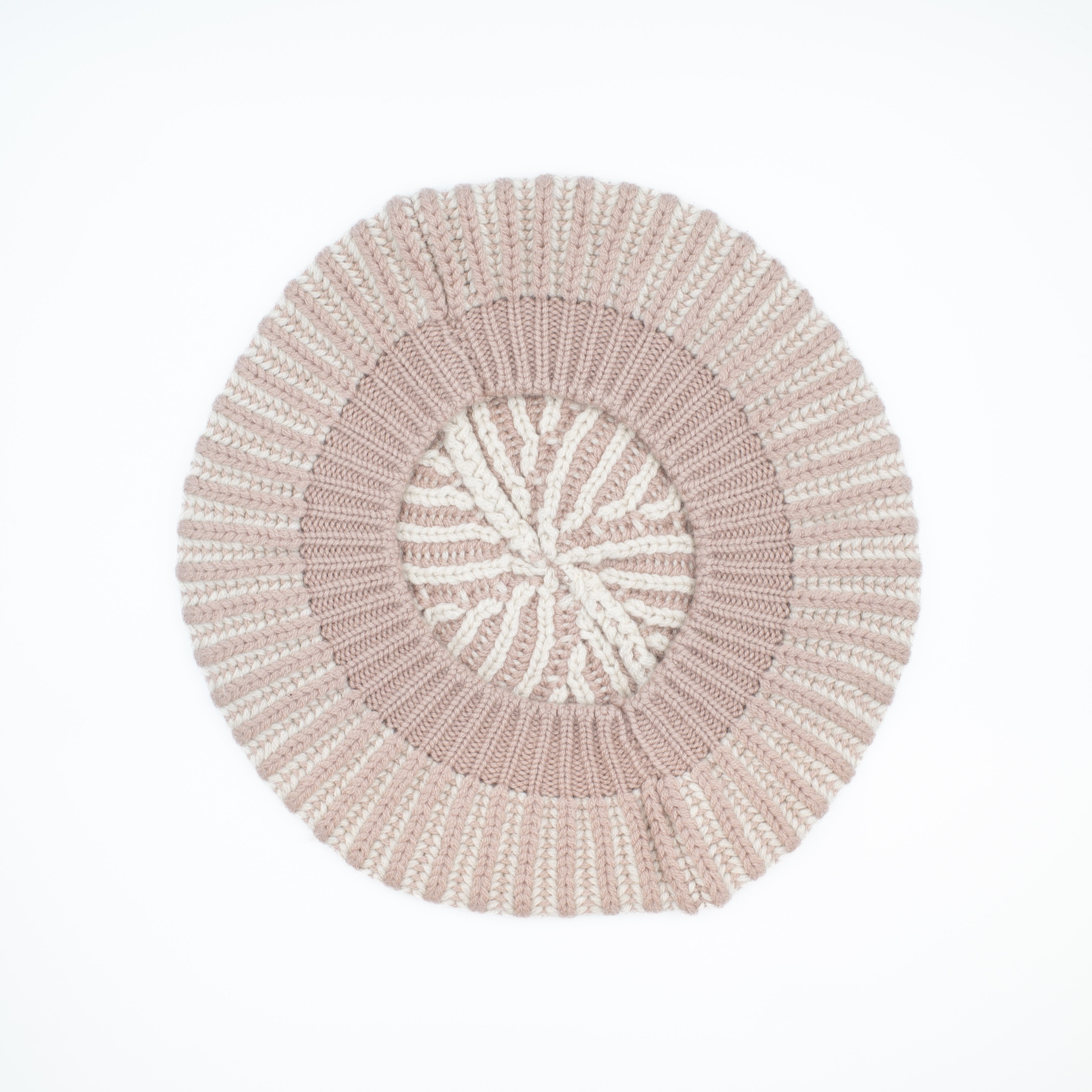 Nude Pink Cashmere Beret Hat One Size