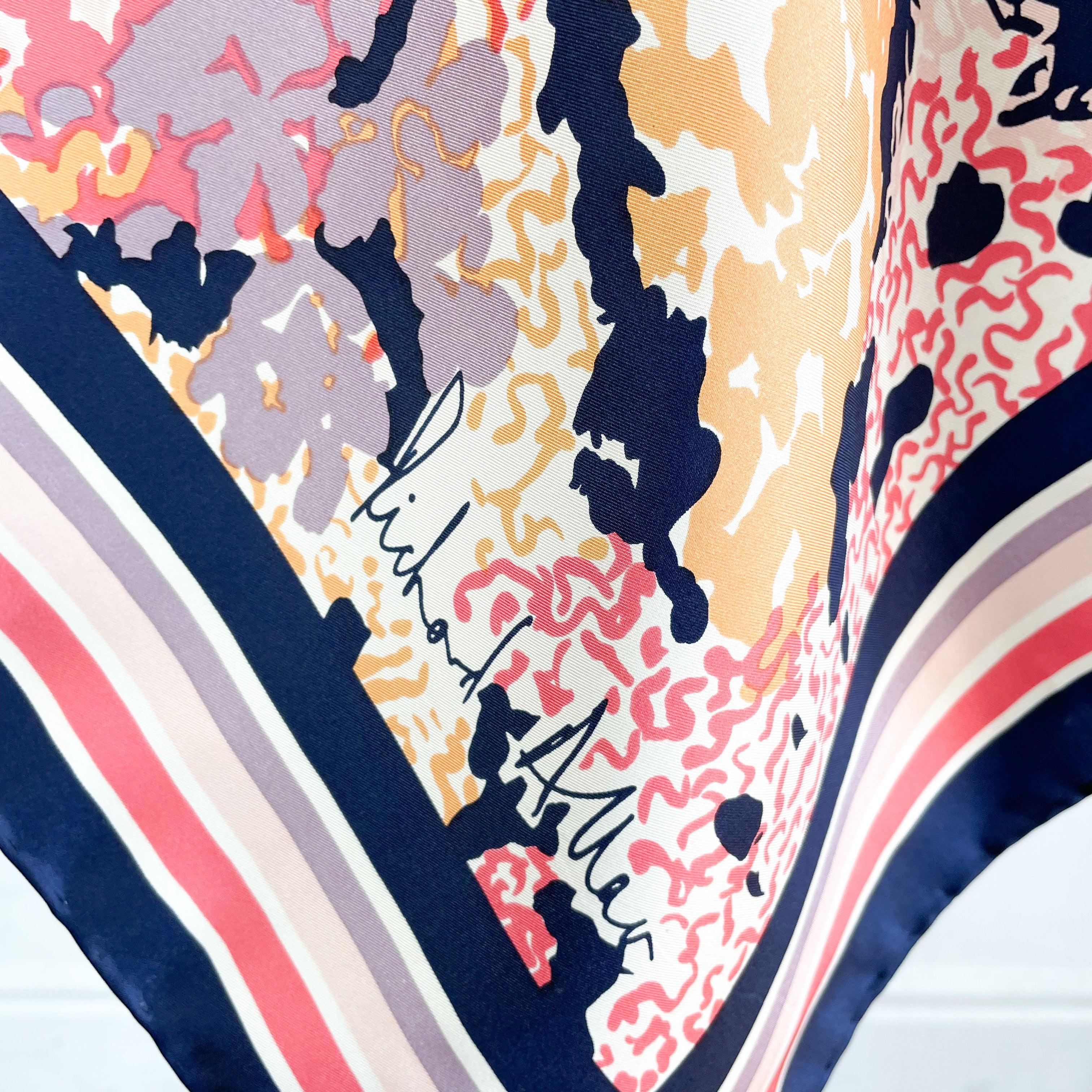 Brand New Modern Richard Allan Silk Scarf