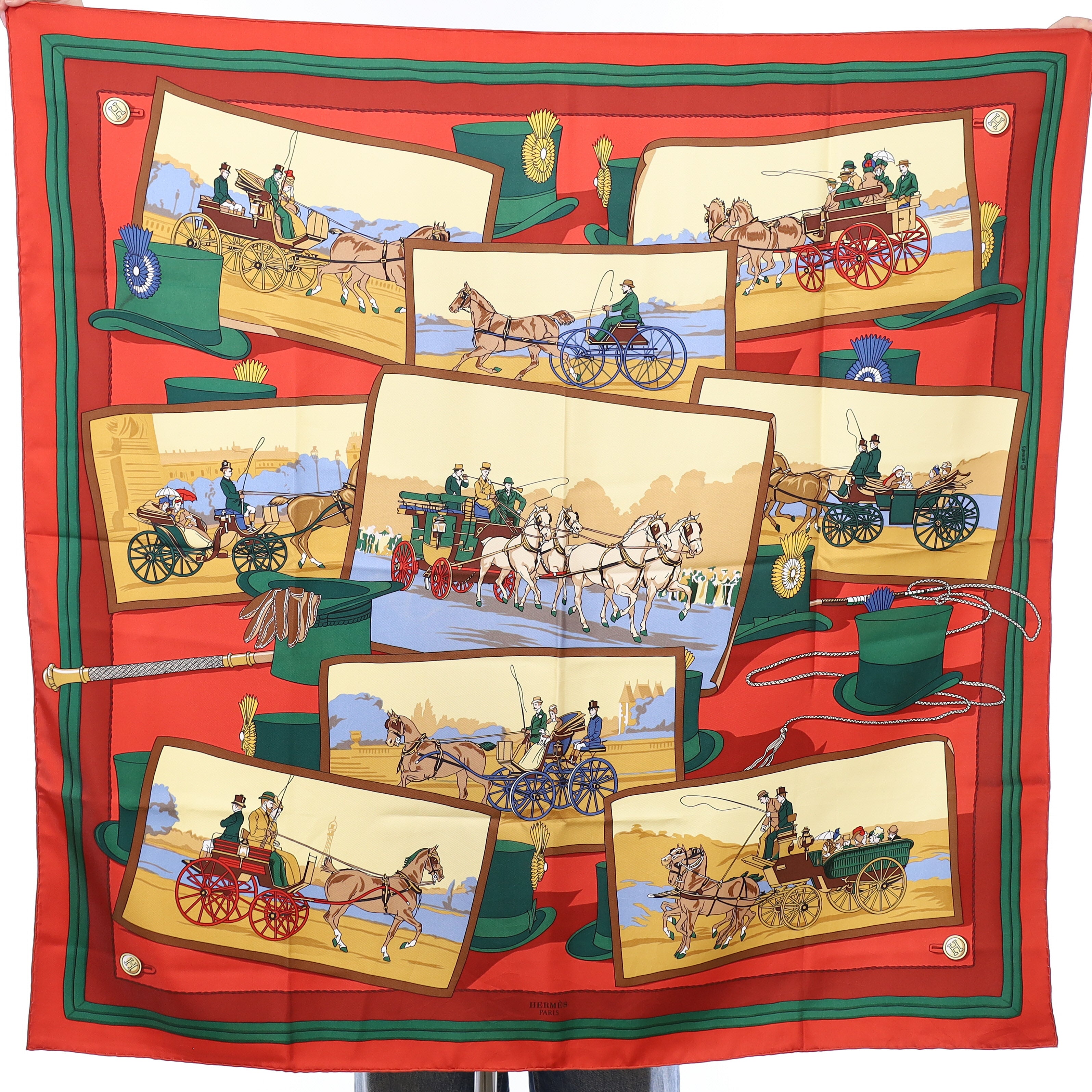Hermès Mail-Coach Silk Scarf