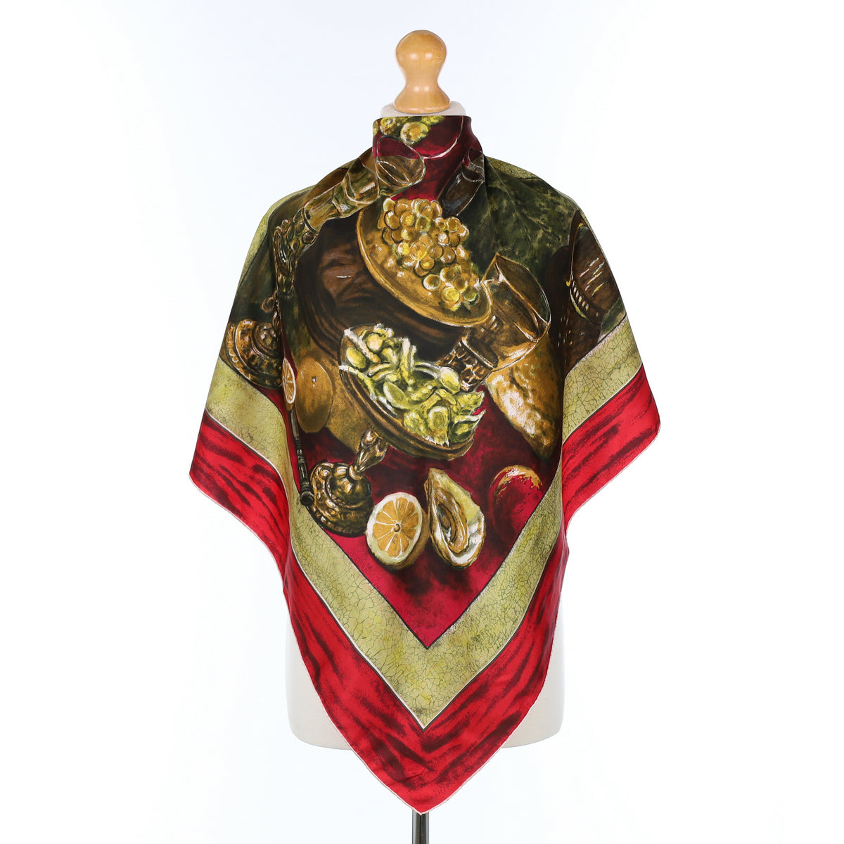 1950’s Artistic Table Scape Vintage Silk Scarf