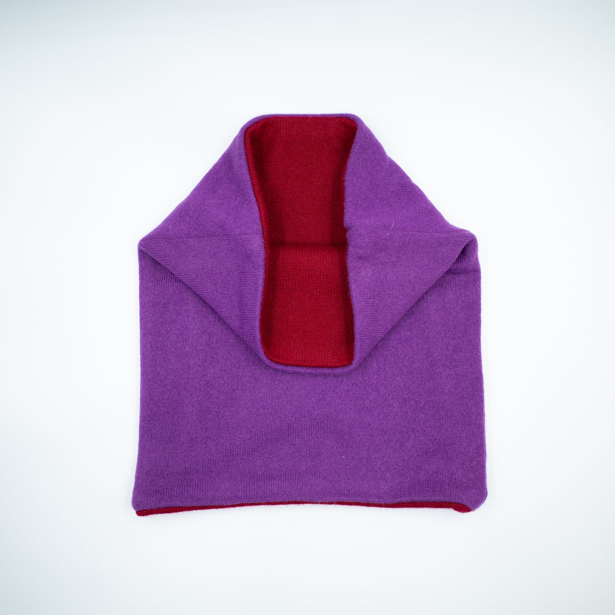 Iris Purple and Crimson Luxury Double Layered Snood