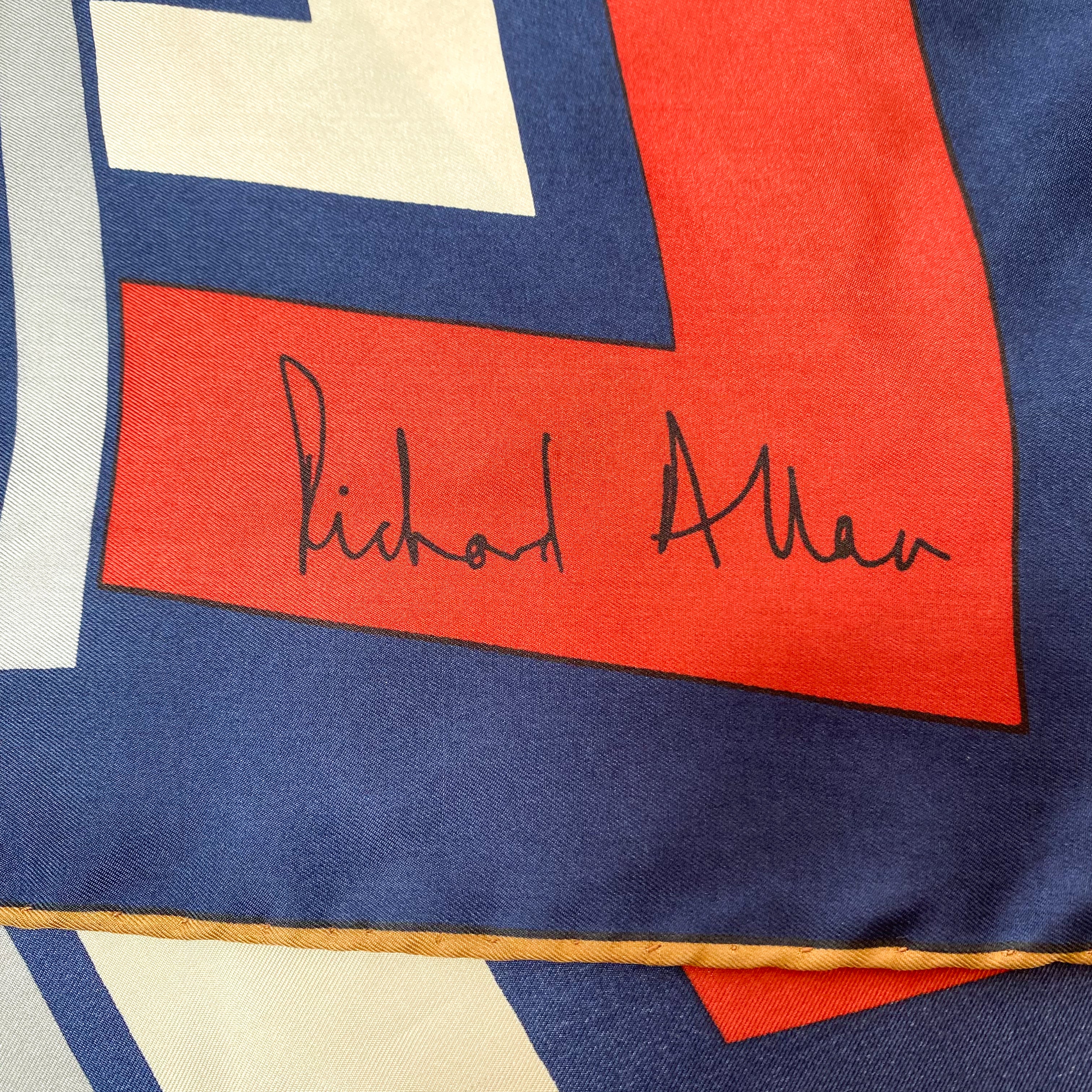 1970s Richard Allan Vintage Silk Scarf