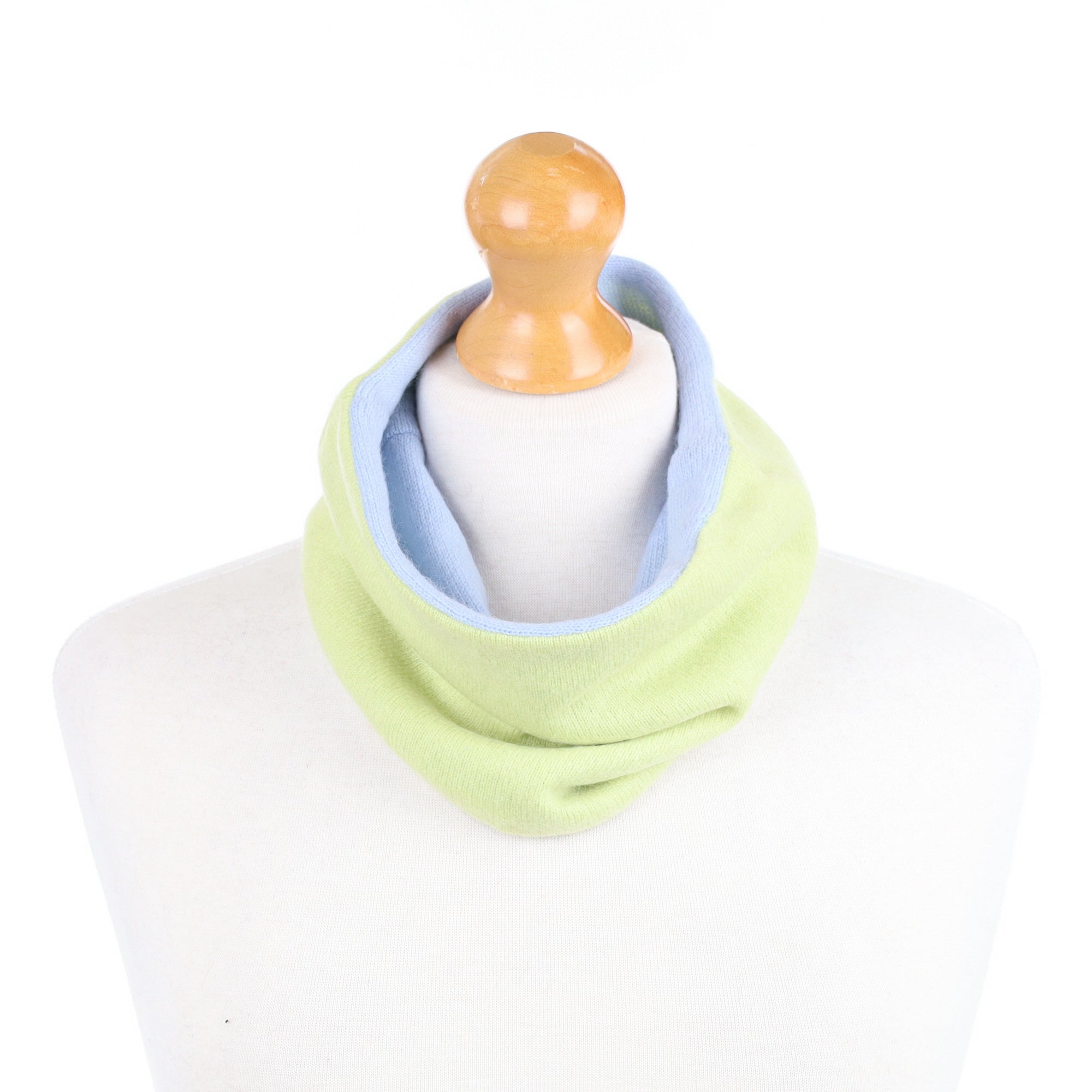 Lime Green and Bluebell Neck Warmer