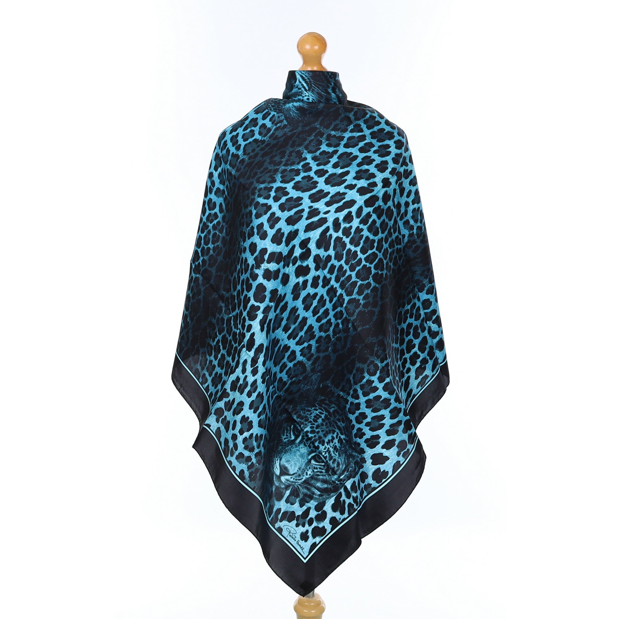 Brand New Roberto Cavalli Animal Print Silk Scarf