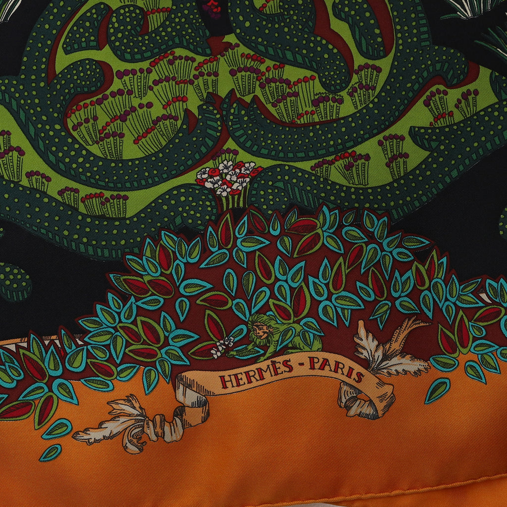 Hermès Le Paradis Du Roy Silk Scarf