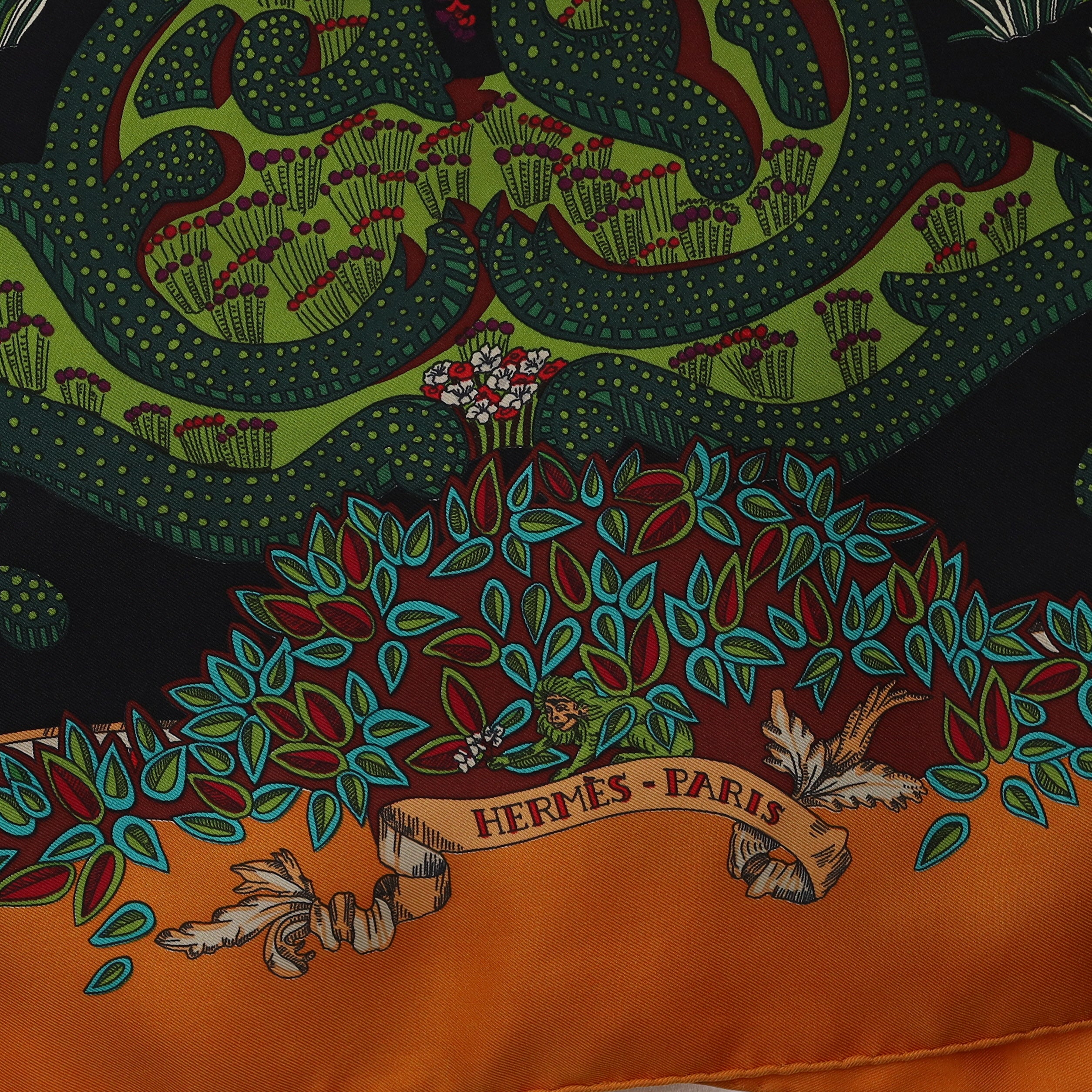 Hermès Le Paradis Du Roy Silk Scarf