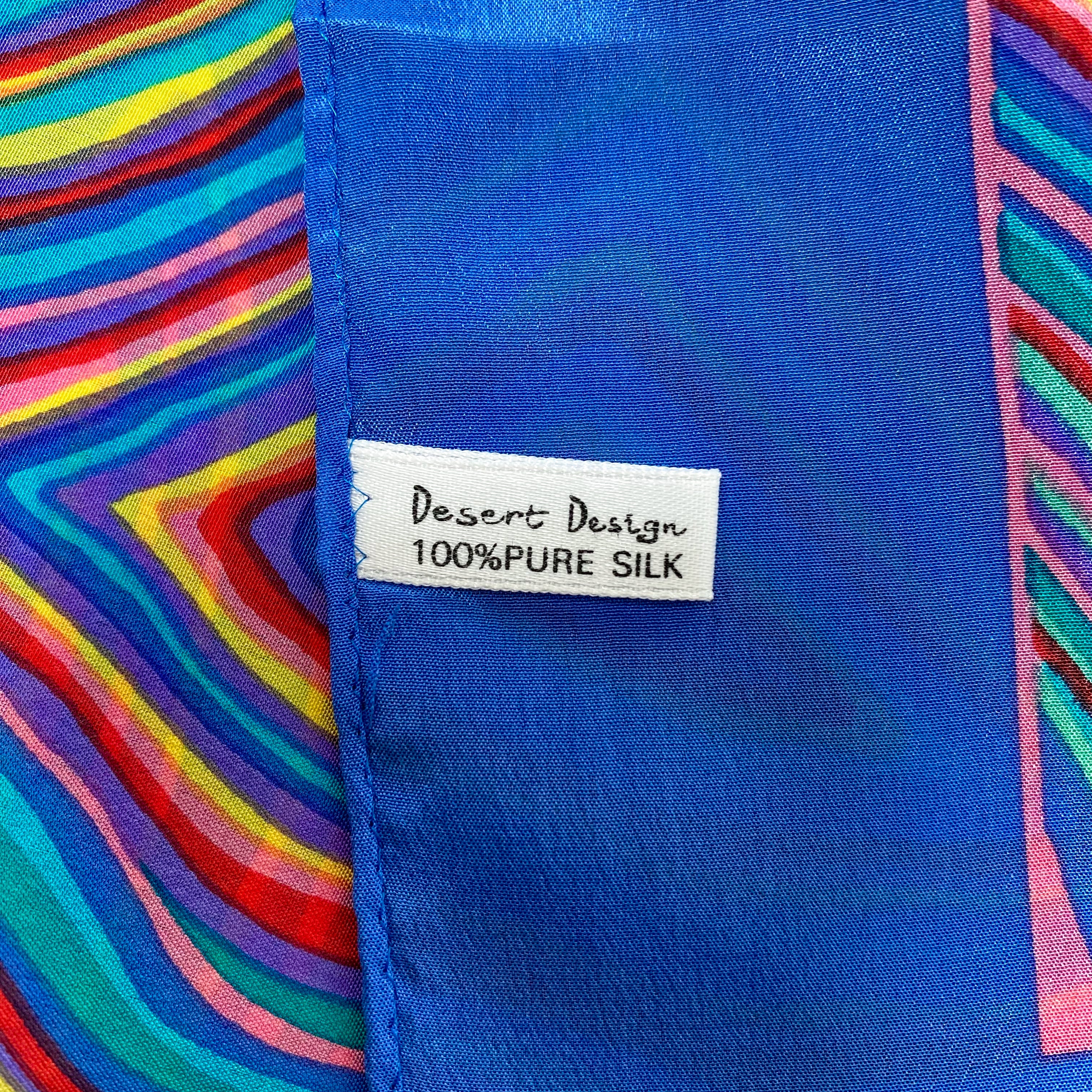 Colourful Abstract Silk Scarf