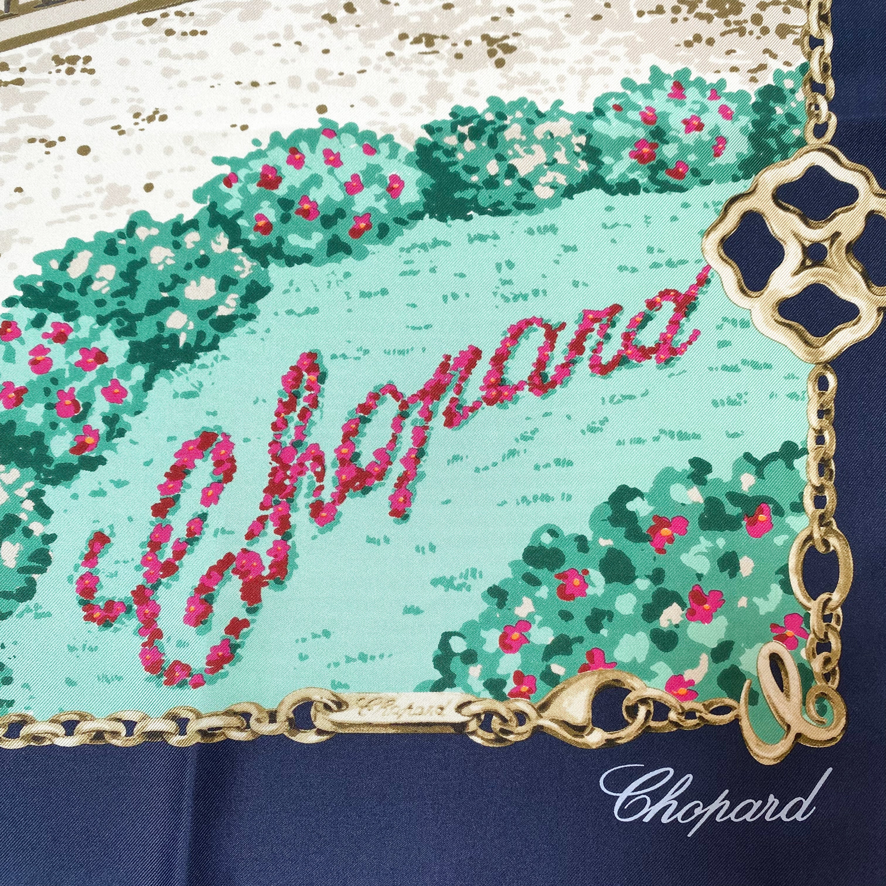 Chopard Lake Design Silk Scarf