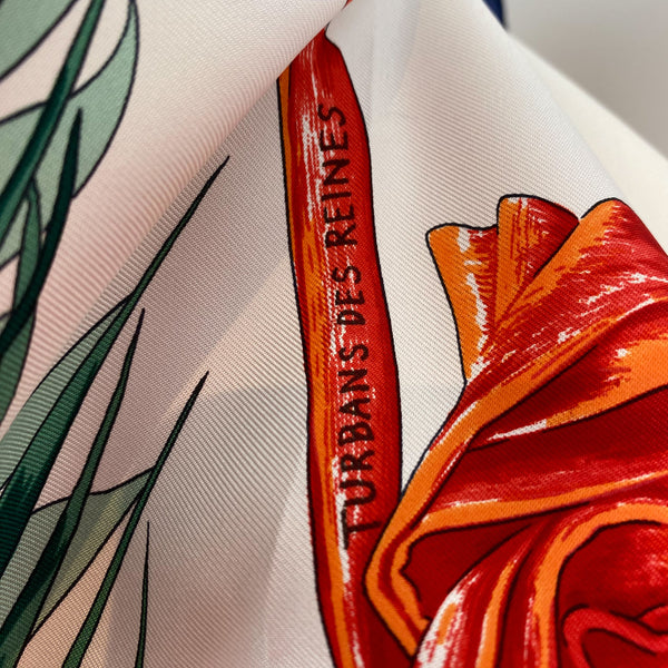 Boxed Unworn Hermes Turbans Des Reines Silk Scarf