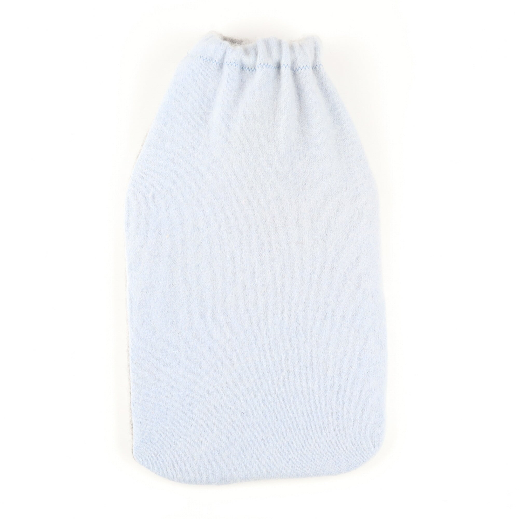 Smoke Grey and Powder Blue Heart Cashmere Large Hot Water Bottle