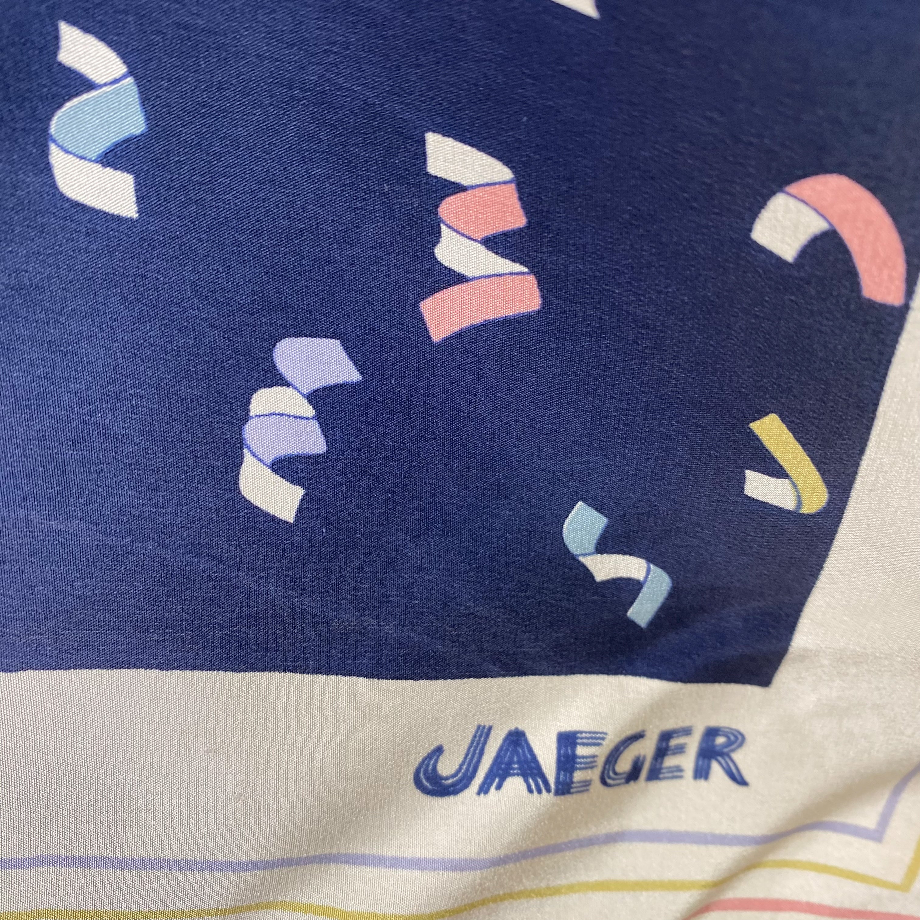 1970s Jaeger Vintage Silk Scarf