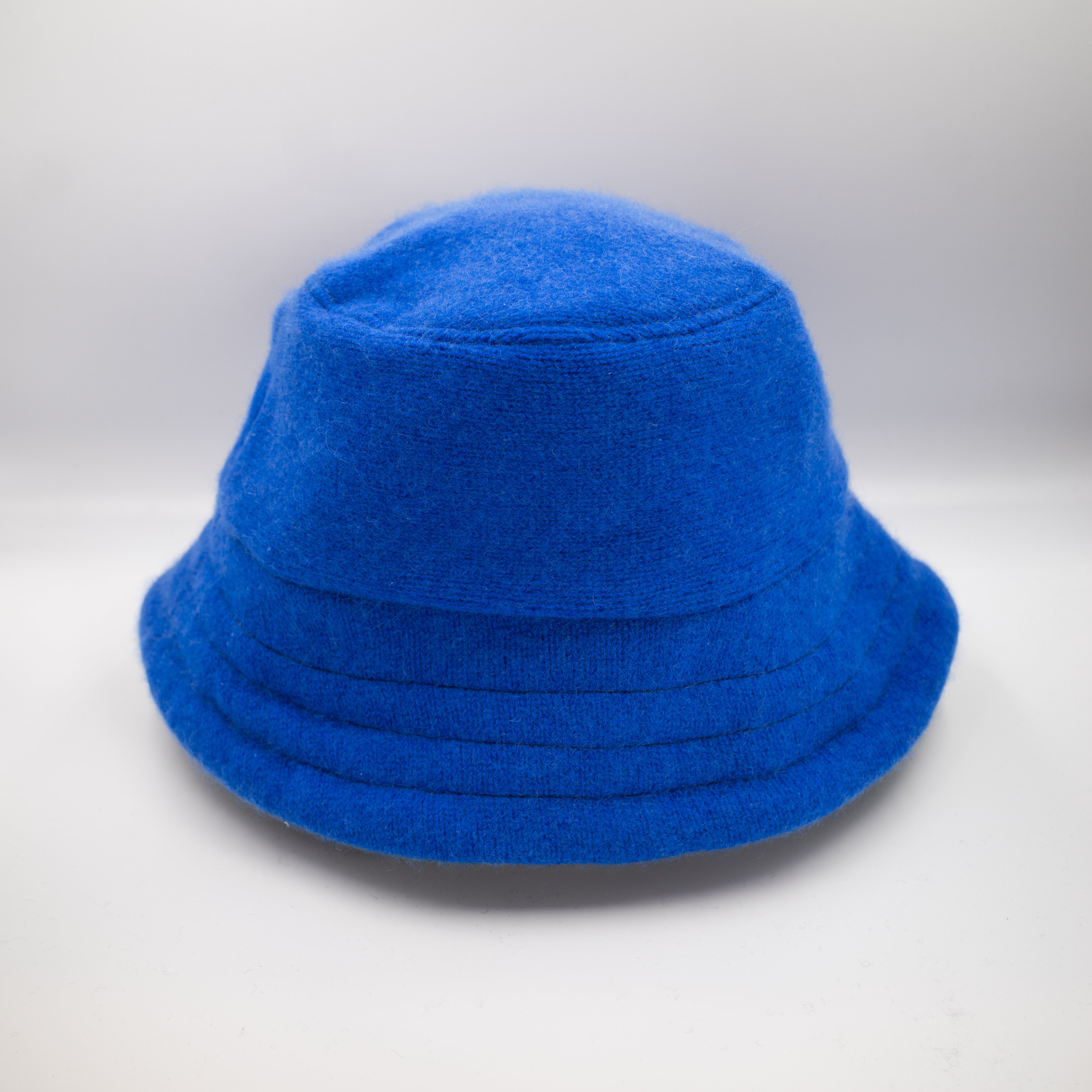 Cobalt Blue Reversible Cashmere Bucket Hat Medium