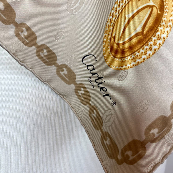 Cartier Immaculate Designer Silk Scarf