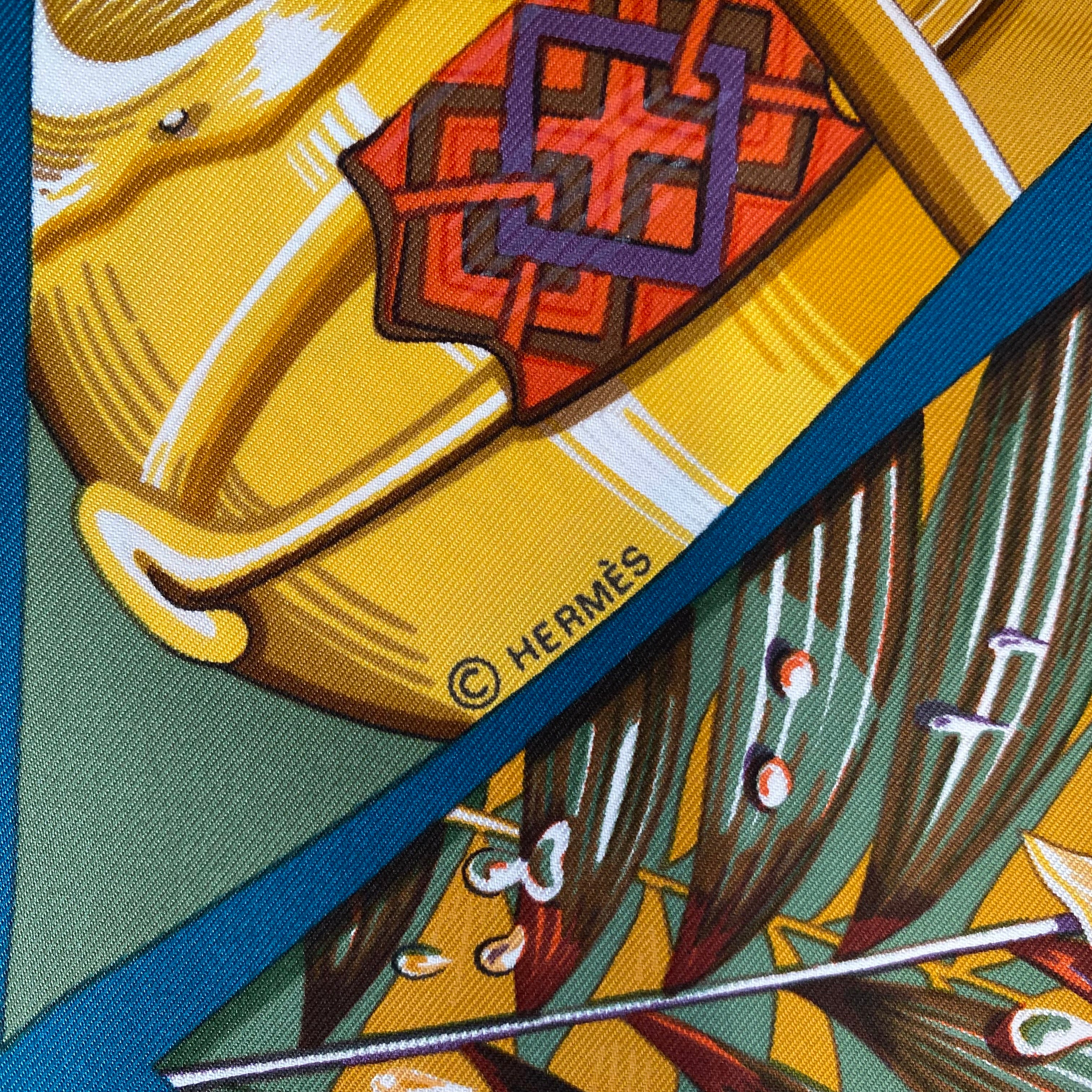 Pristine Boxed Hermès Au Son Du Tam-Tam Silk Scarf