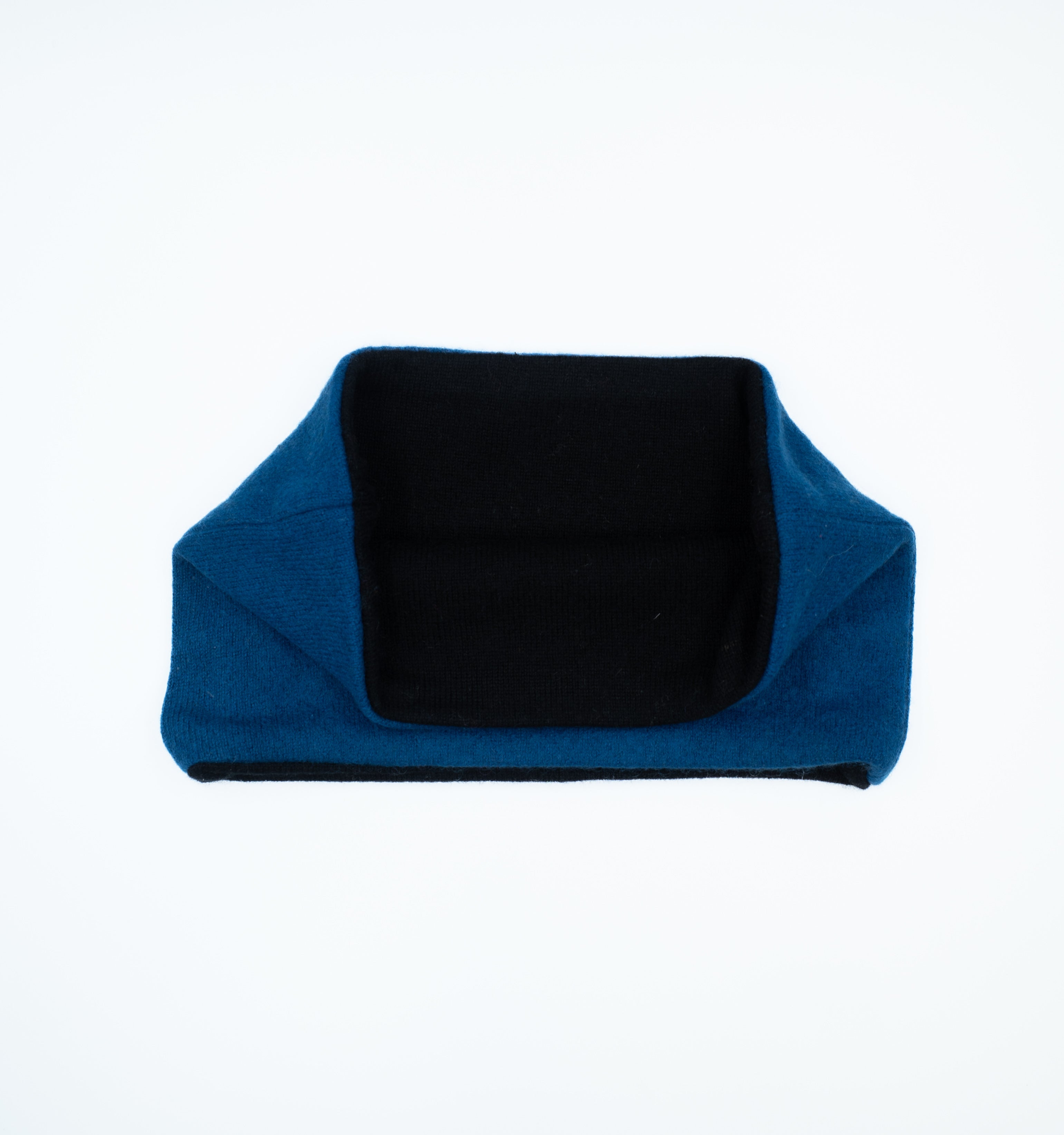 Men’s Dark Lapis Blue and Black Neck Warmer