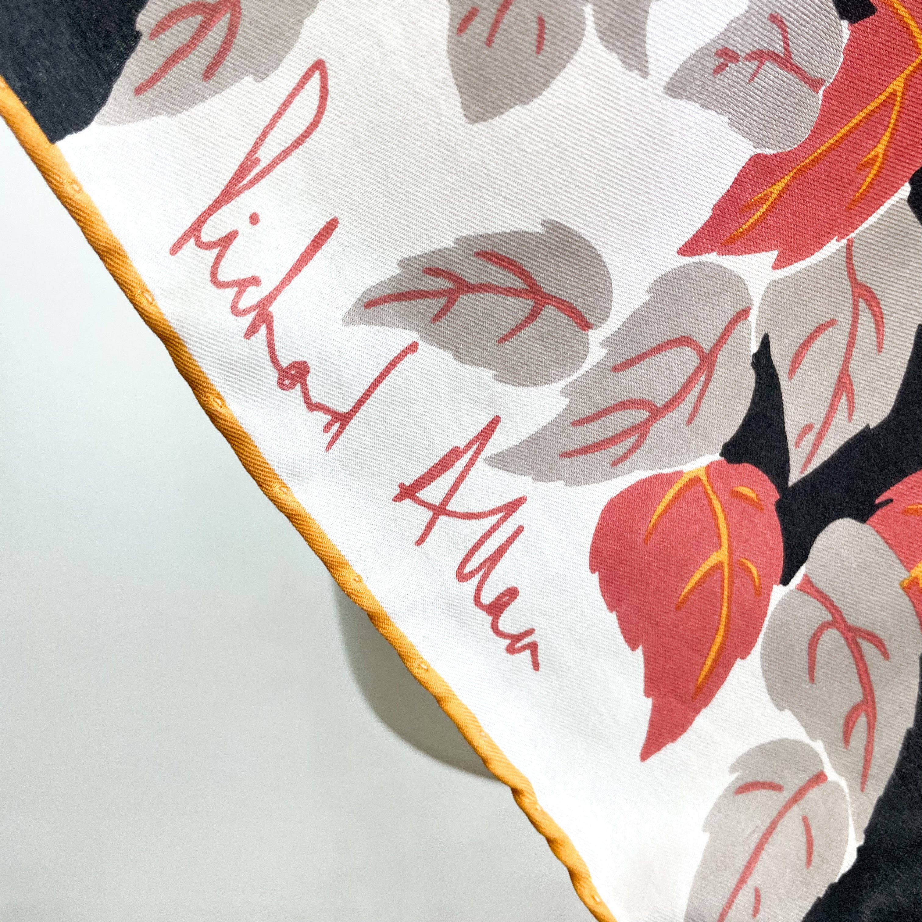 1970s Richard Allan Floral Vintage Silk Scarf