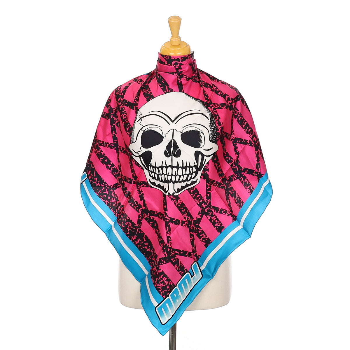 Brand New Marc By Marc Jacob’s Pink Skull Silk Scarf