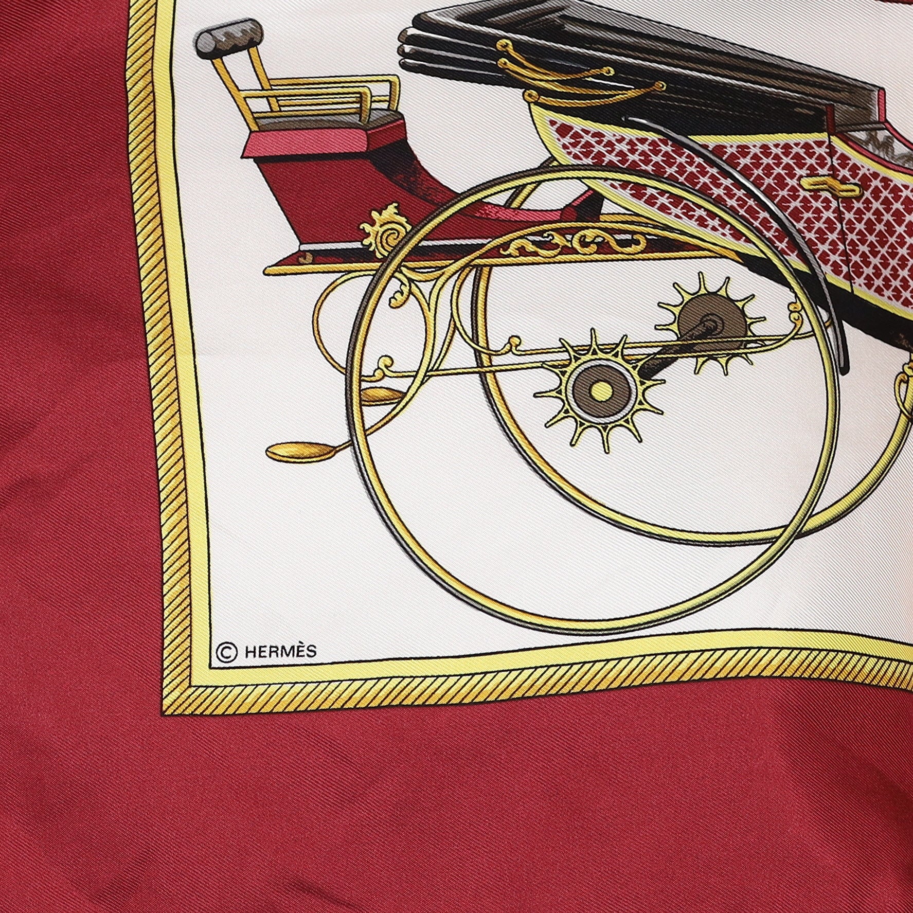 Hermès Les Voitures a Transformation Silk Scarf