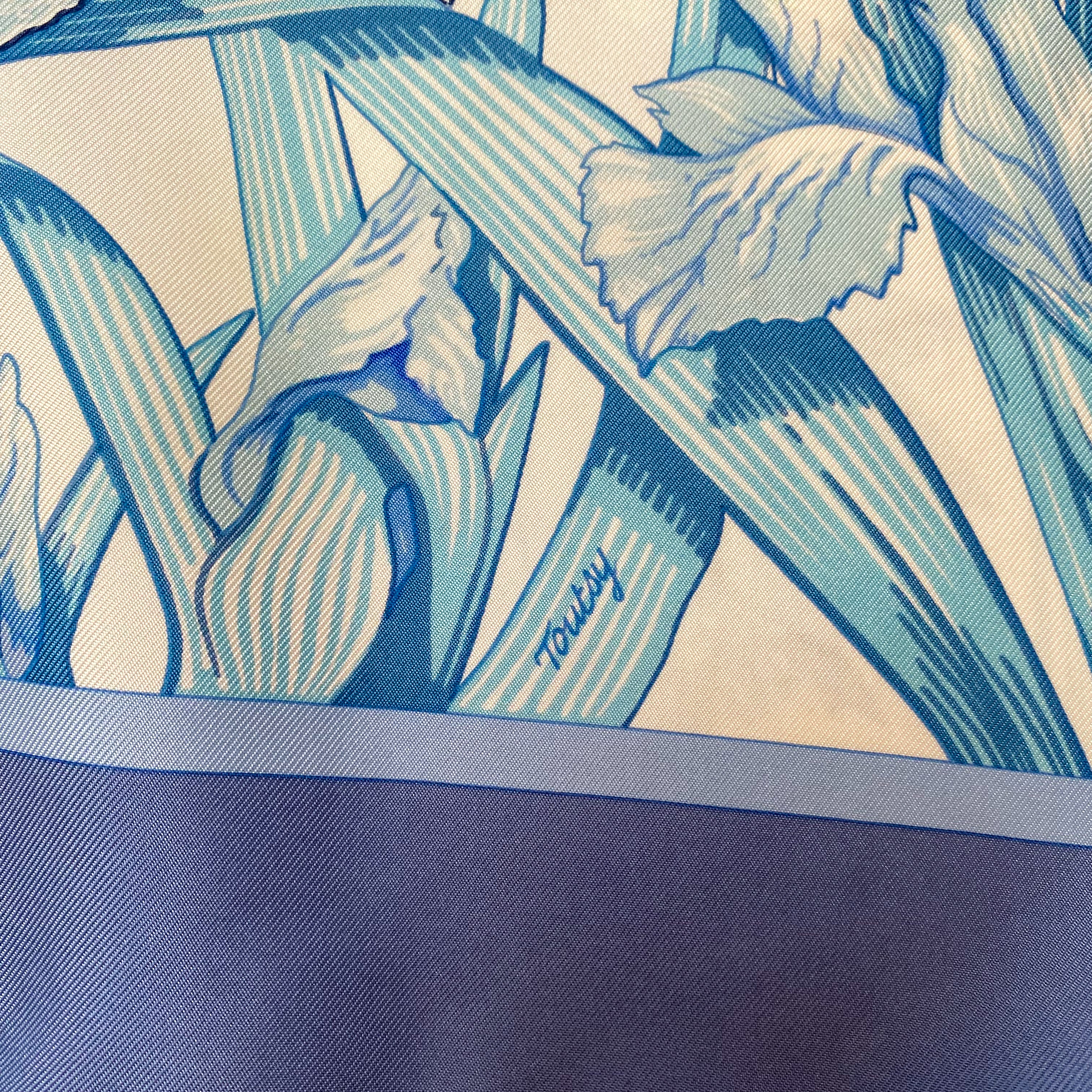 Immaculate Boxed Hermès Au Bord De L’eau Silk Scarf