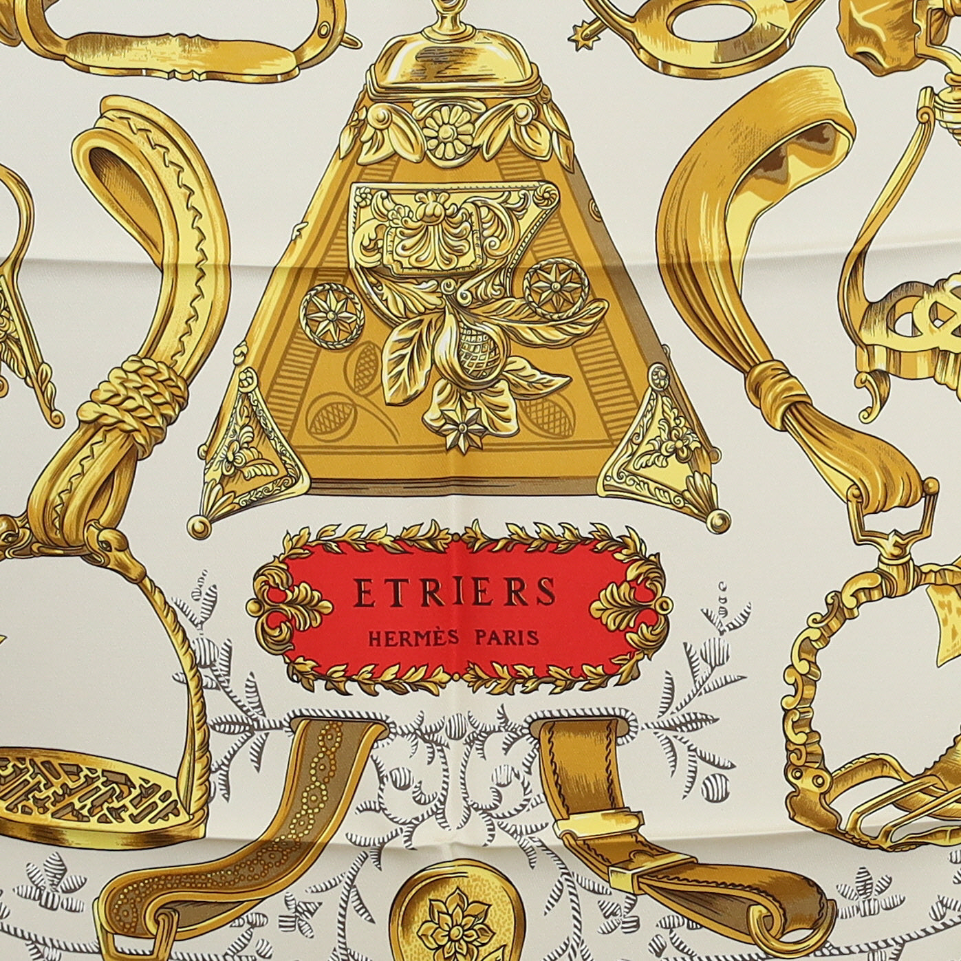 Brand New Boxed Hermès Etriers Silk Scarf