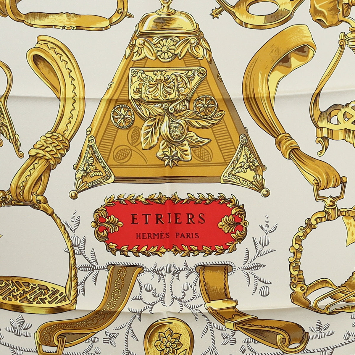 Brand New Boxed Hermès Etriers Silk Scarf