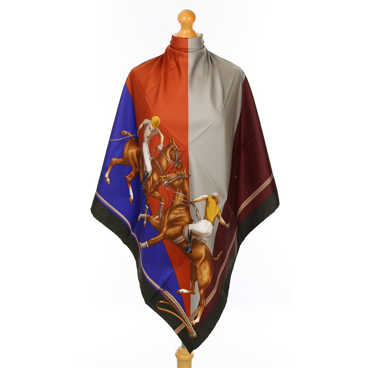 Brand New Tino Lauri Polo Game Silk Scarf