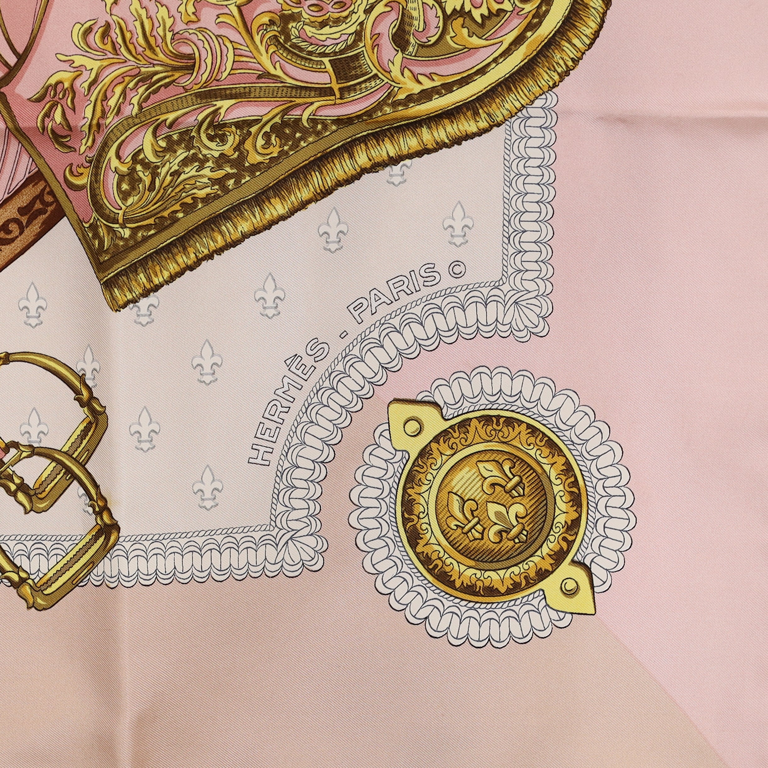 Hermès Selles a Housse Silk Scarf