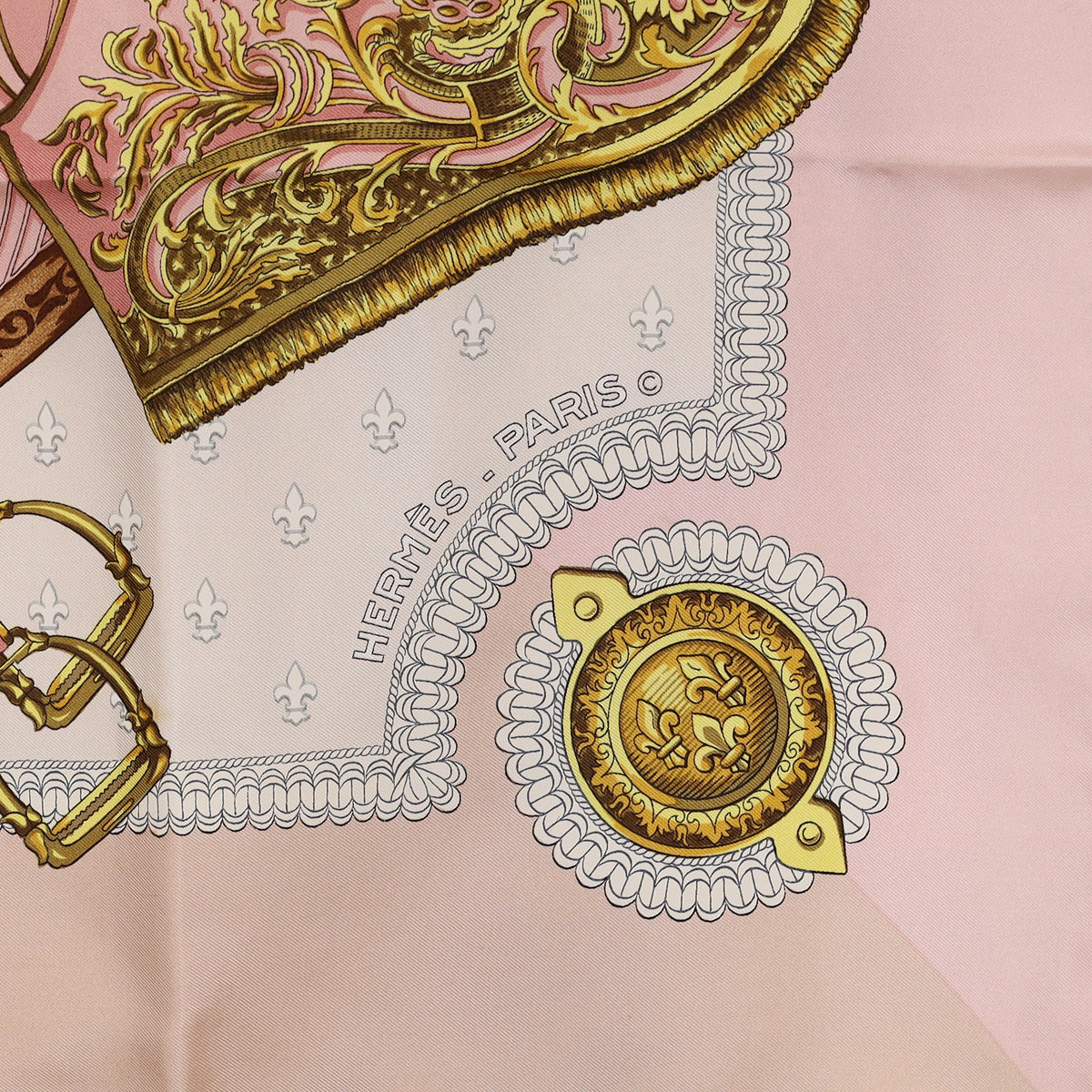 Hermès Selles a Housse Silk Scarf